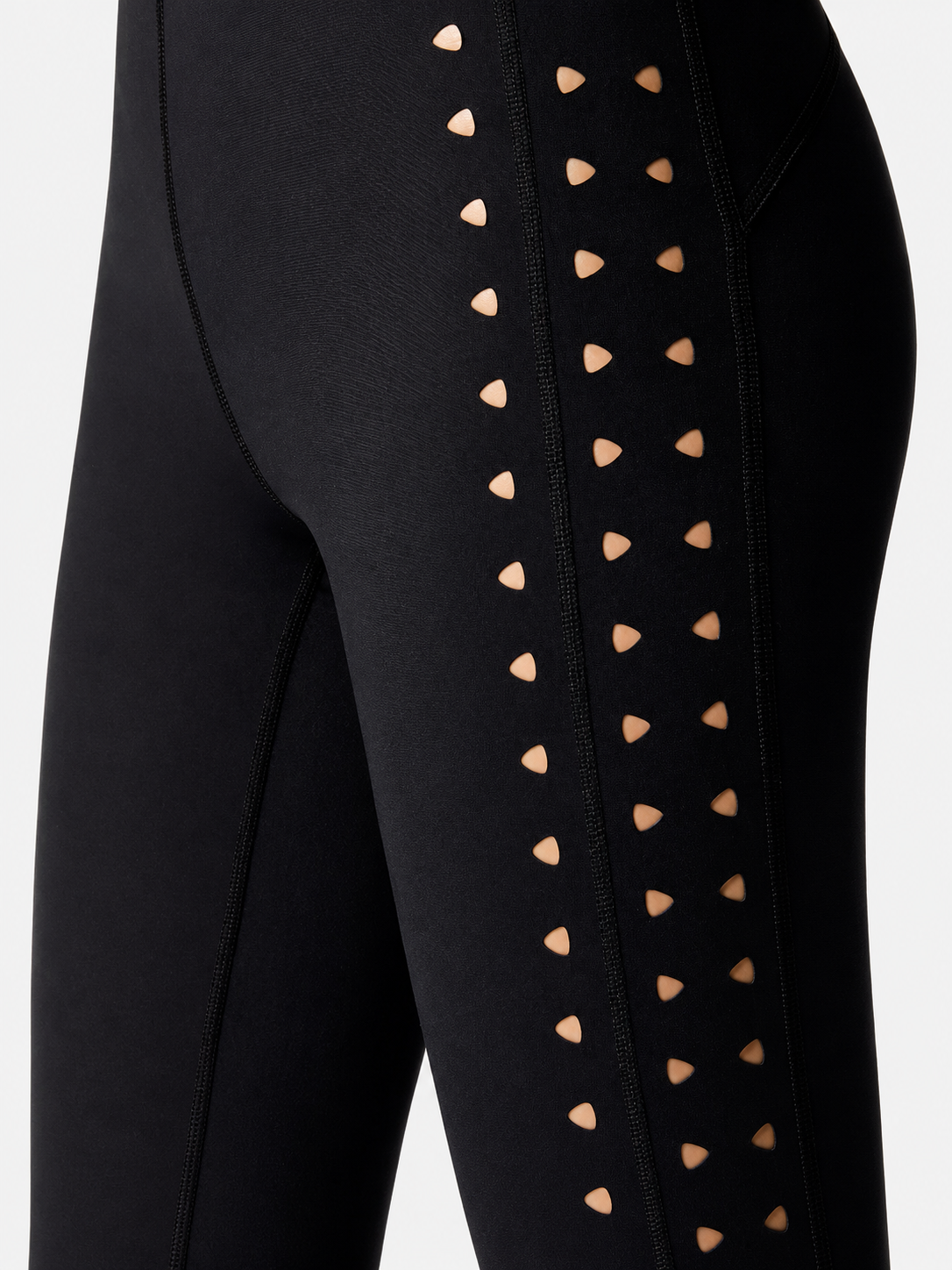 NightFlex Burnout Cutout Ankle-Length Leggings-SILVERWIND