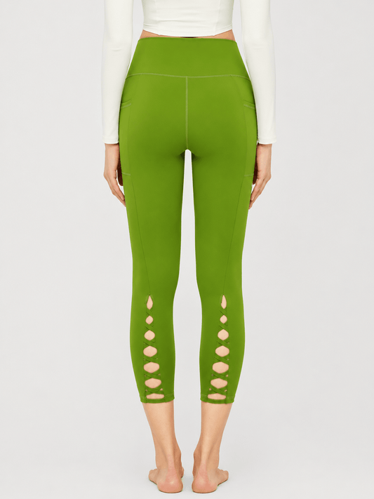 FlexAura High-Waisted Sculpting Capri Yoga Leggings - MYSILVERWIND