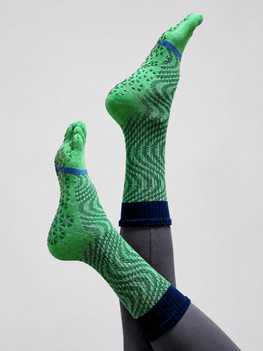 GripZen Five-Toe Non-Slip Mid-Calf Yoga Socks - MYSILVERWIND