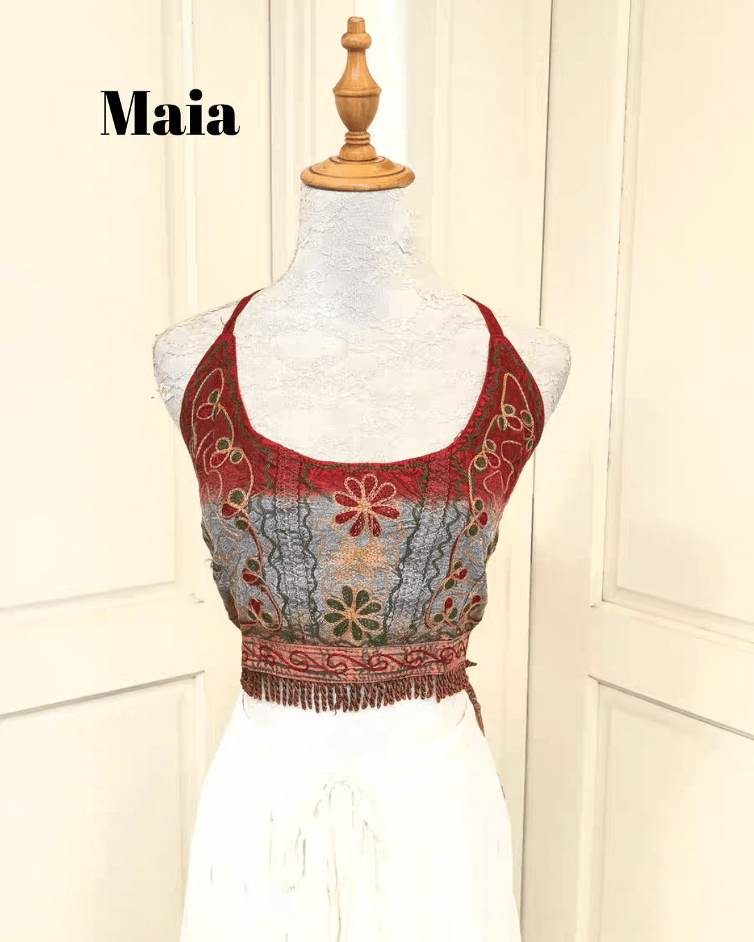 Heavy Embroidered Silk - Cotton Cami – Sweet Fairy - Inspired Tank Top - MYSILVERWIND
