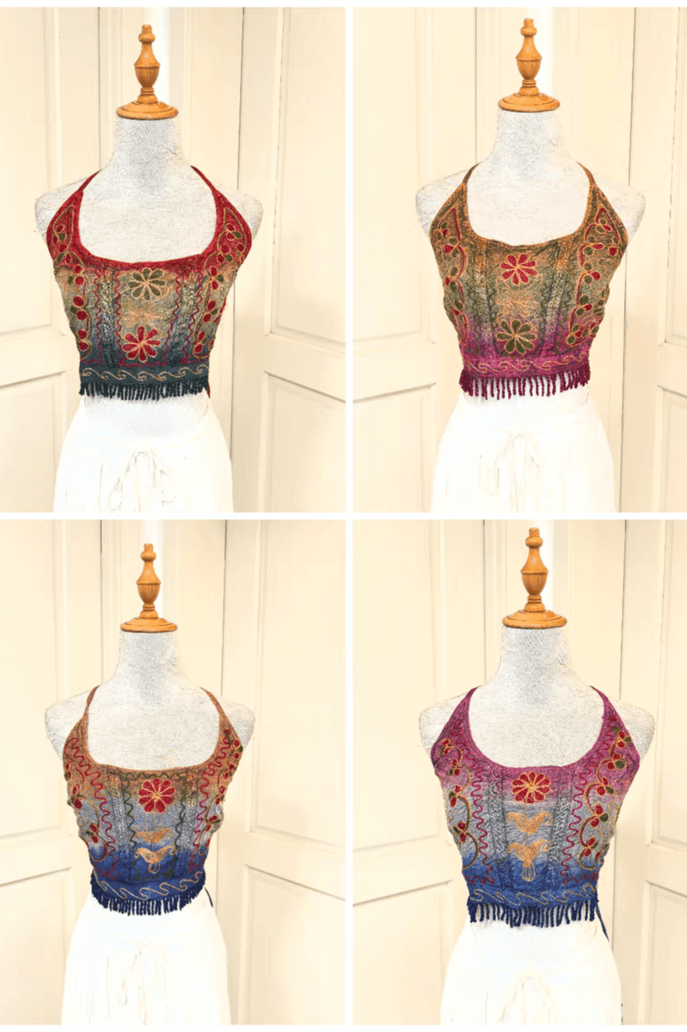 Heavy Embroidered Silk - Cotton Cami – Sweet Fairy - Inspired Tank Top - MYSILVERWIND
