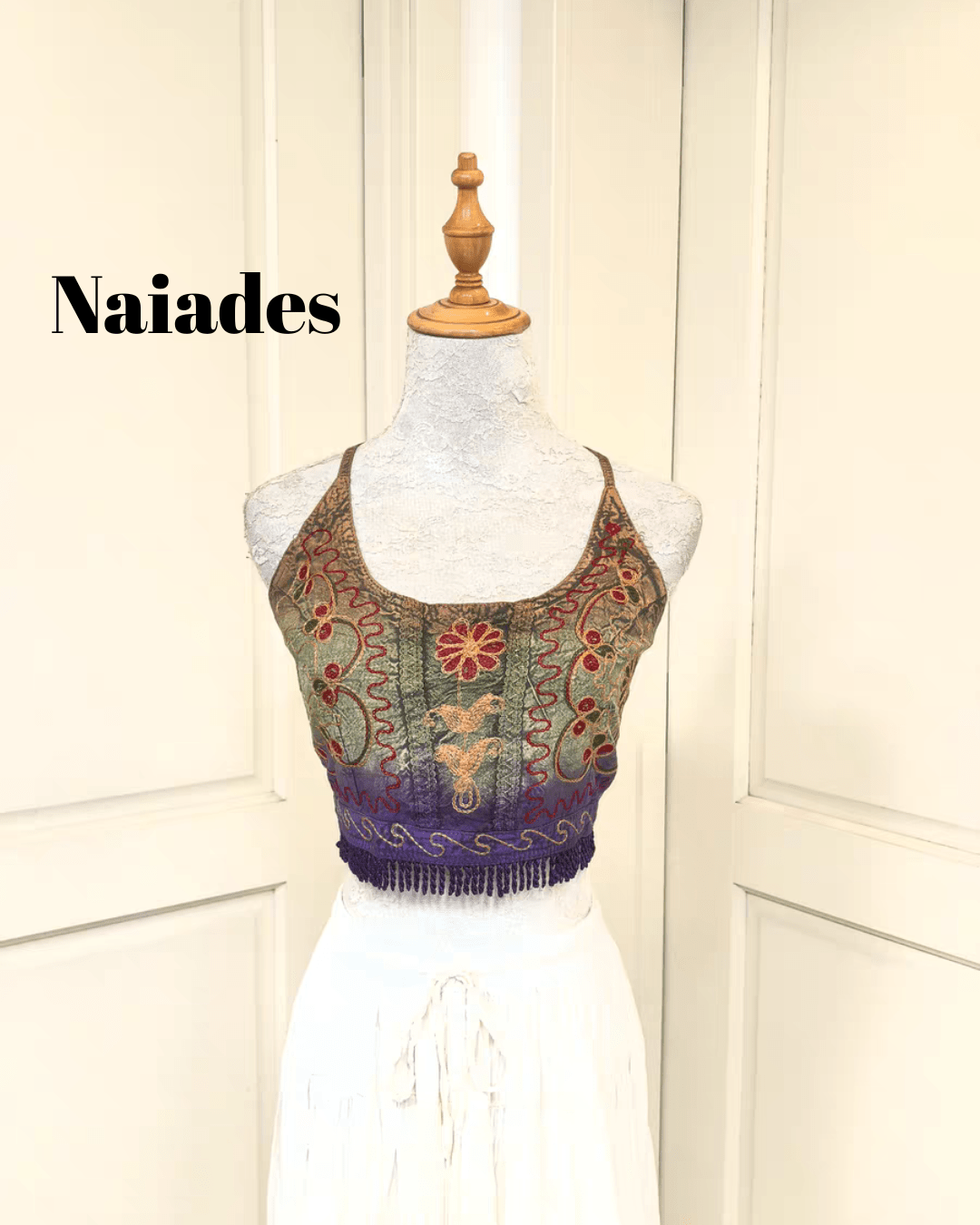 Heavy Embroidered Silk - Cotton Cami – Sweet Fairy - Inspired Tank Top - MYSILVERWIND