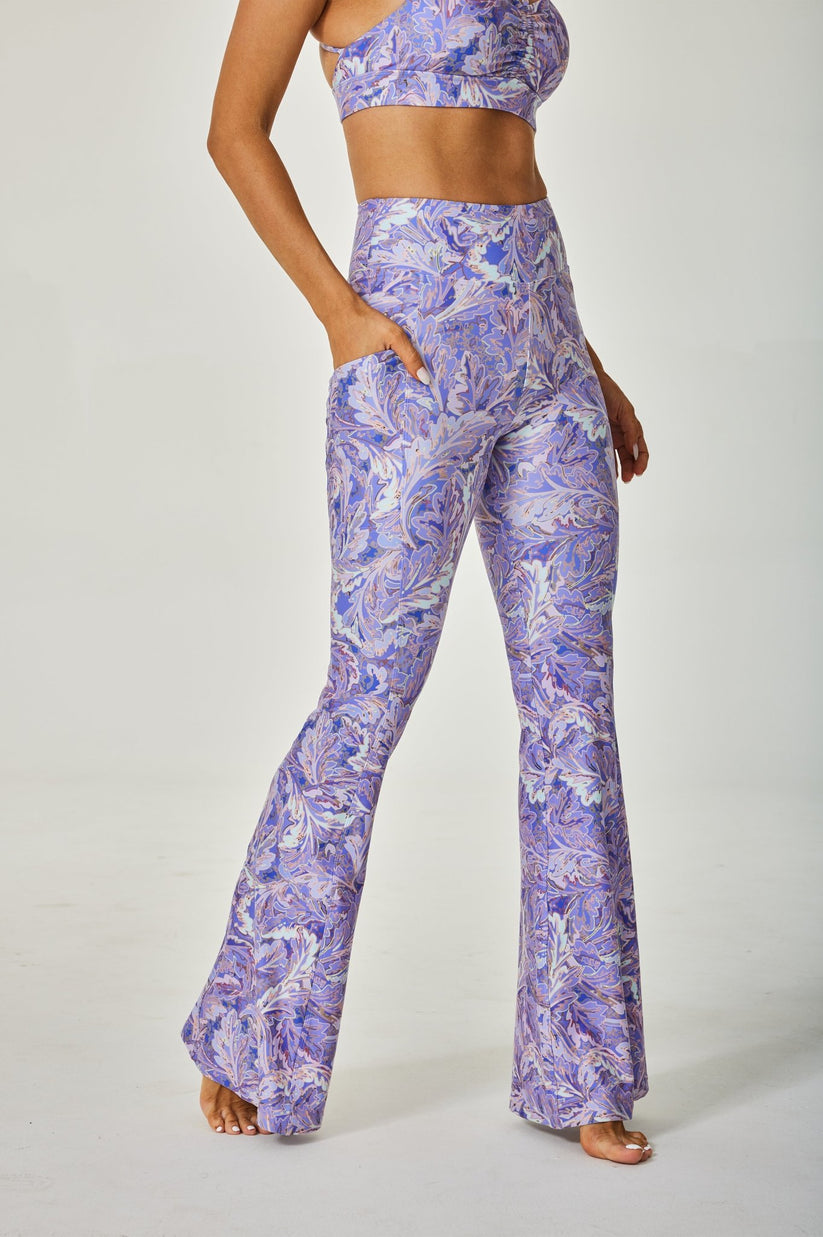 Umgee High-Waisted Flare Leggings