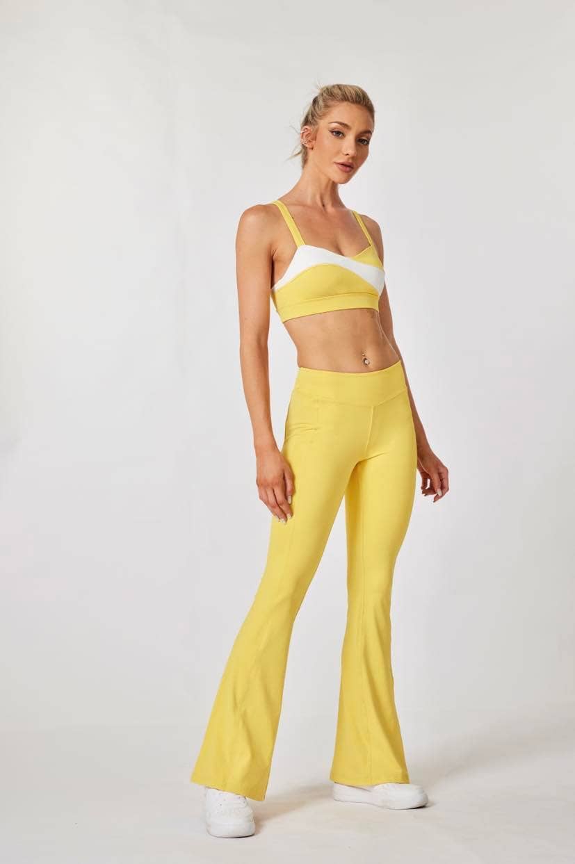 HeyCloud Flow Sports Bra - Macaroon Yellow - MYSILVERWIND