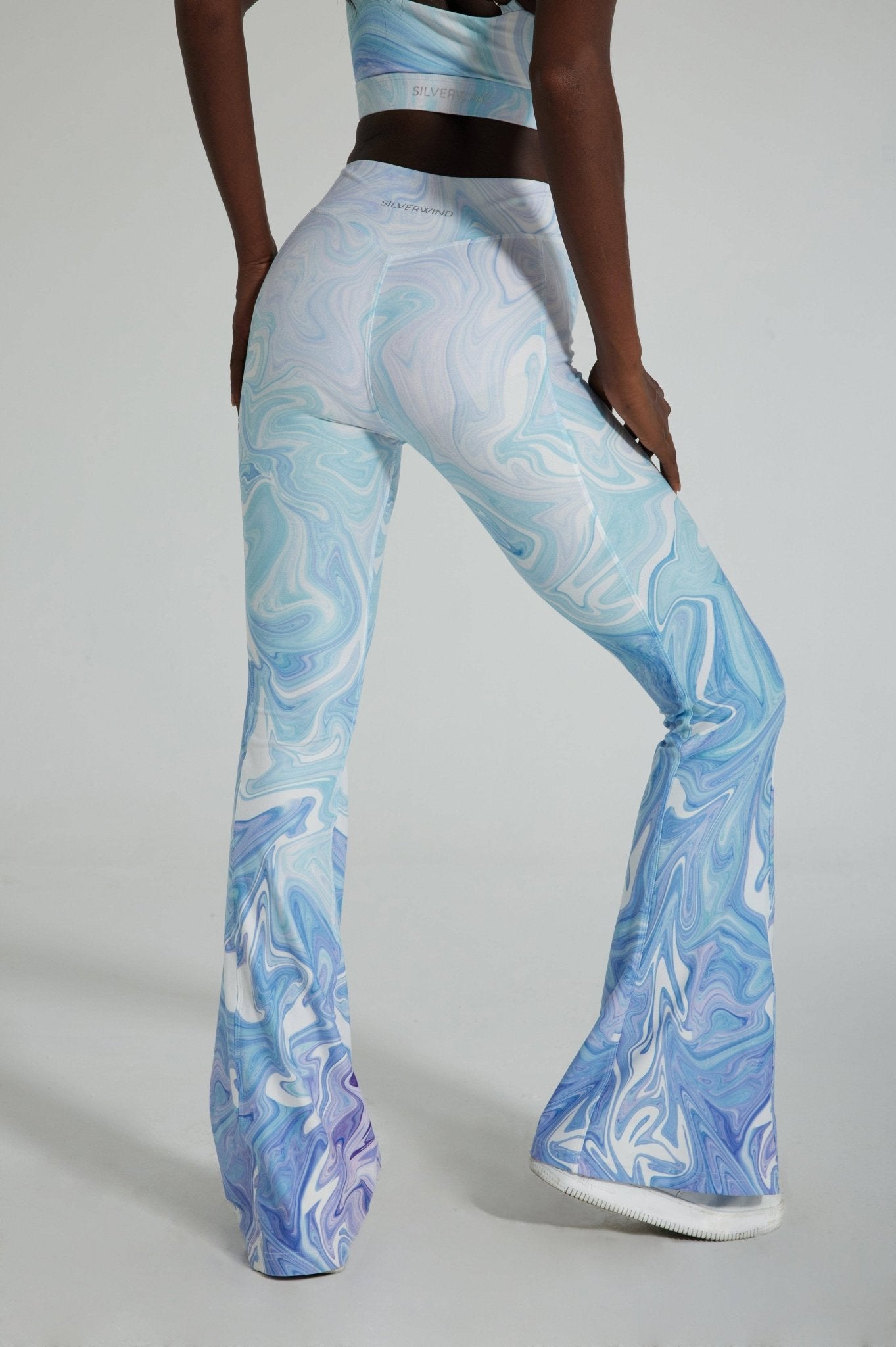 Illusion Flare Leggings Sky Blue