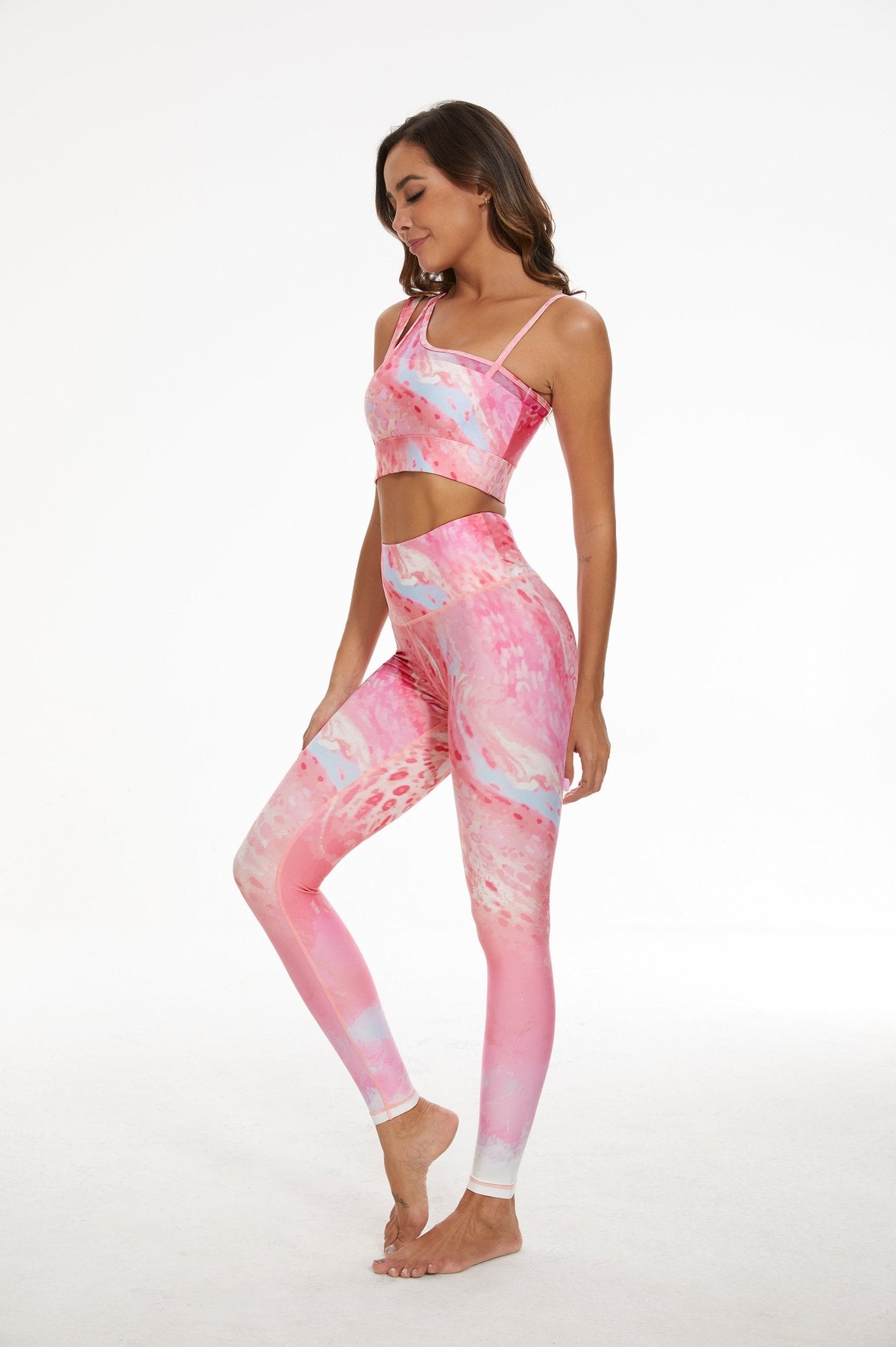 Illusion High - waisted Leggings - Pink - MYSILVERWIND