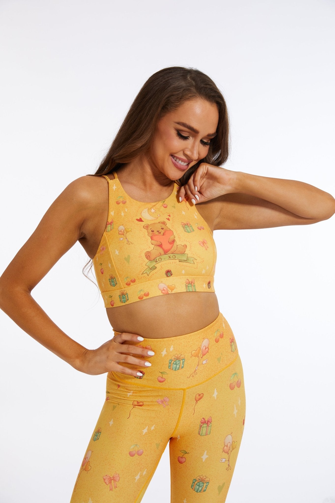 Innocence Criss Cross Tank Top Bra - Mustard Yellow - MYSILVERWIND