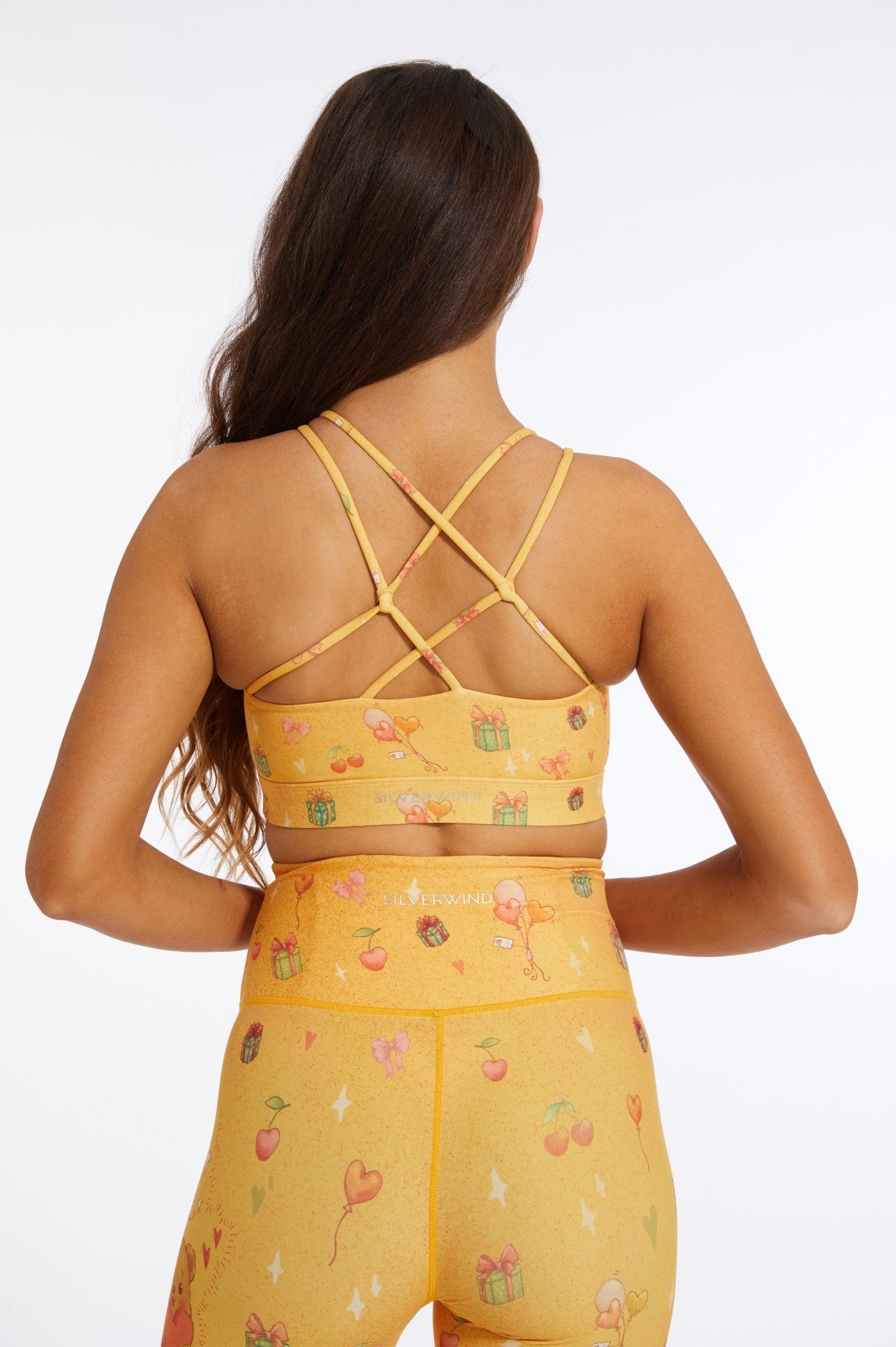 Innocence Criss Cross Tank Top Bra - Mustard Yellow - MYSILVERWIND