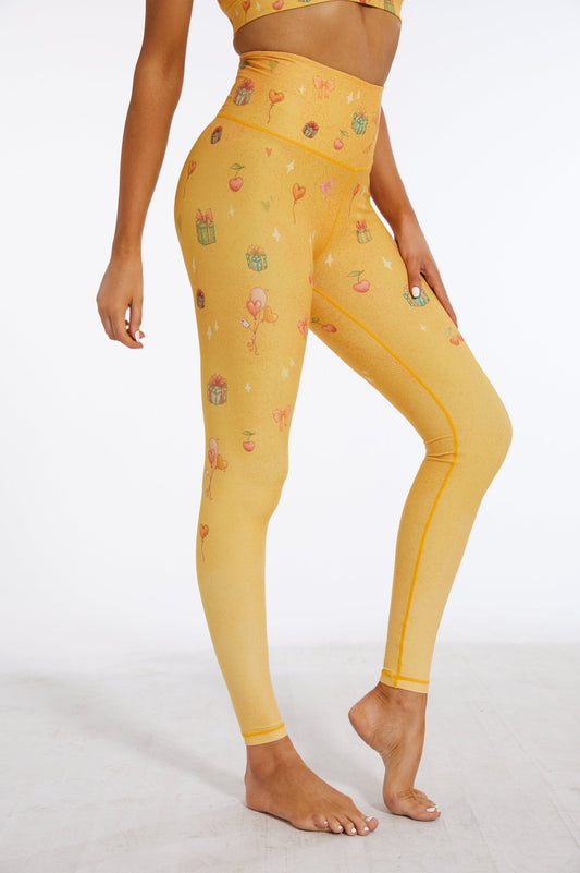 Innocence High - waisted Leggings - Mustard Yellow - MYSILVERWIND