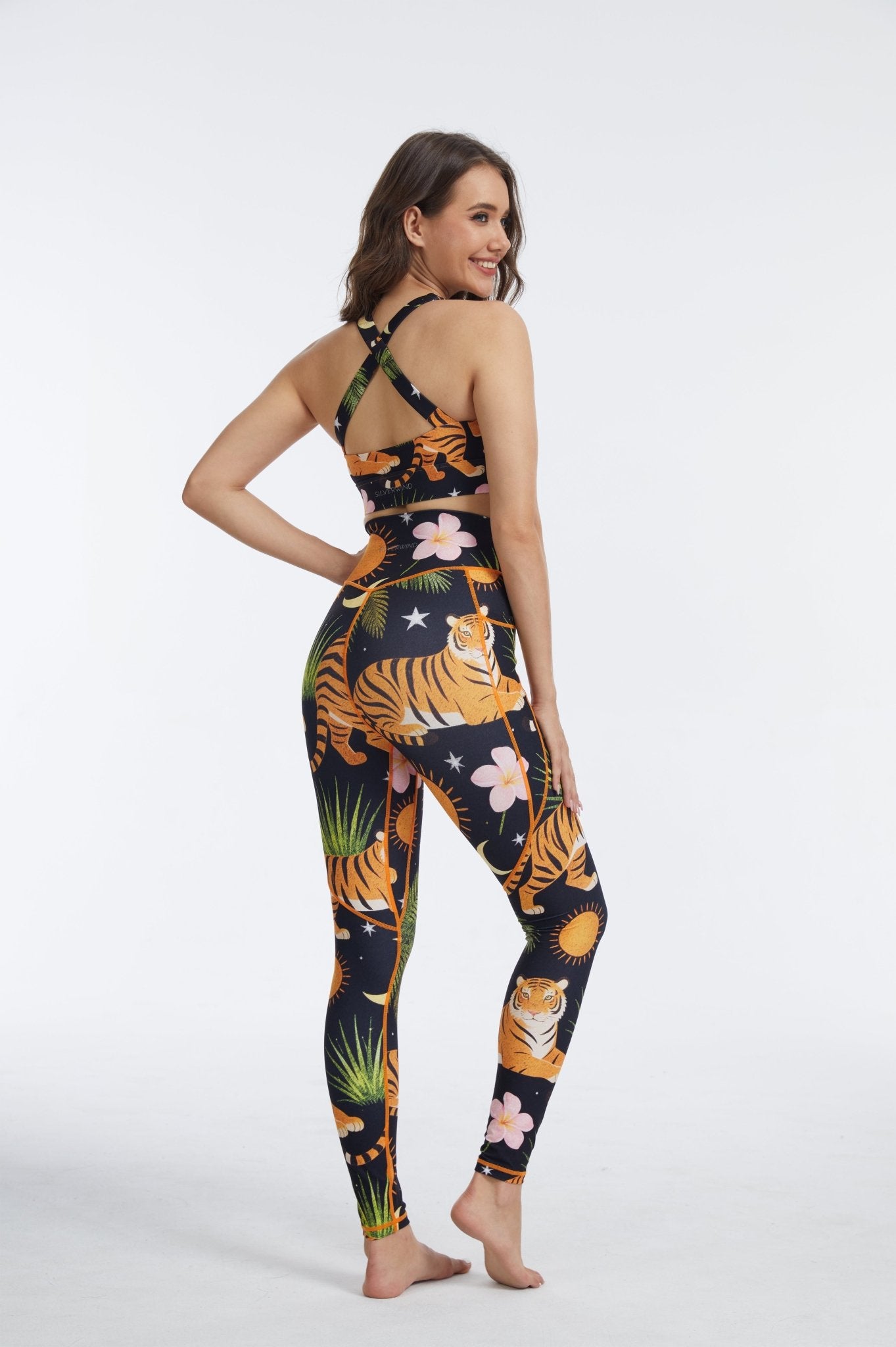 Jungle Reverie High - waisted Leggings With Pockets - MYSILVERWIND