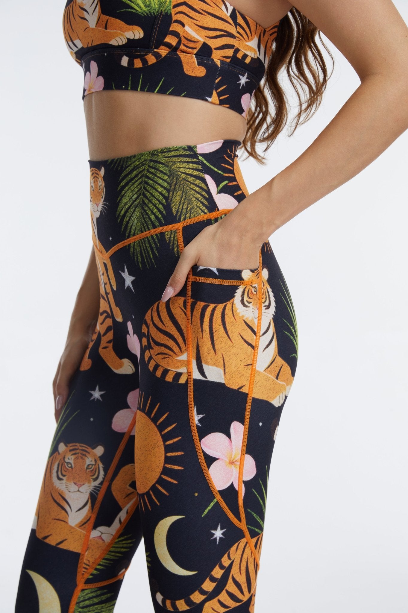 Jungle Reverie High - waisted Leggings With Pockets - MYSILVERWIND
