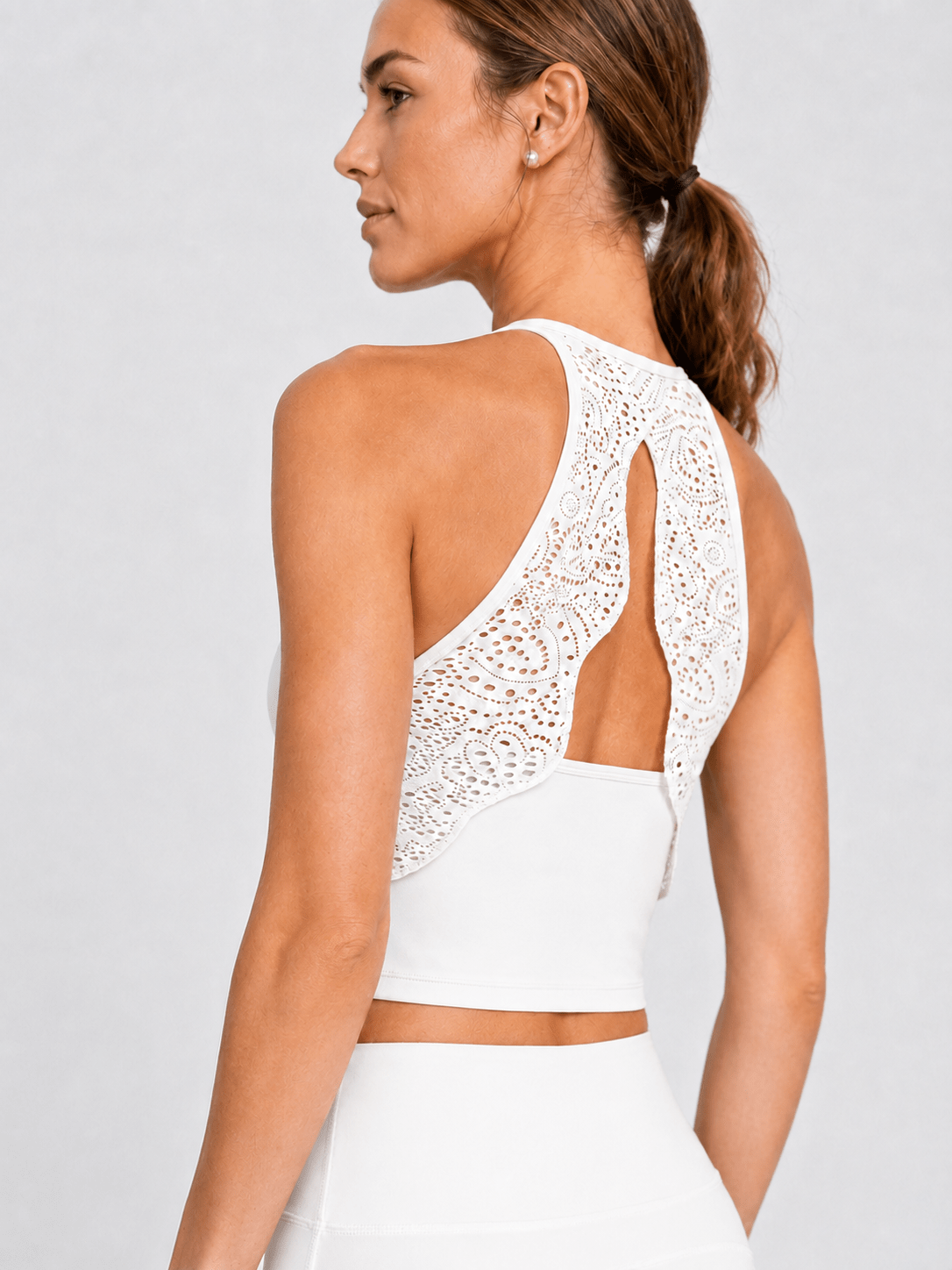LaceAir Padded Sleeveless Yoga Tank - MYSILVERWIND