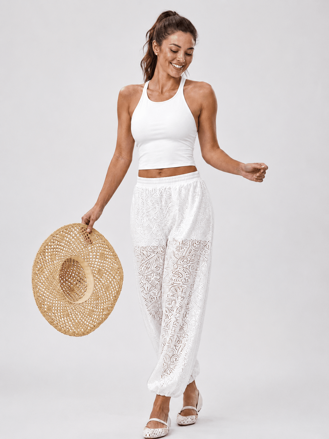 LaceAir Padded Sleeveless Yoga Tank - MYSILVERWIND