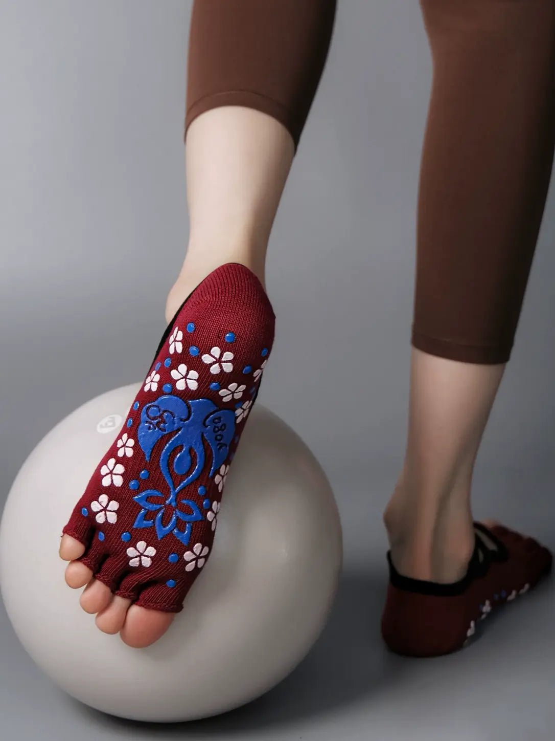 LotusGrip Five-Toe Yoga & Pilates Grip Socks - MYSILVERWIND