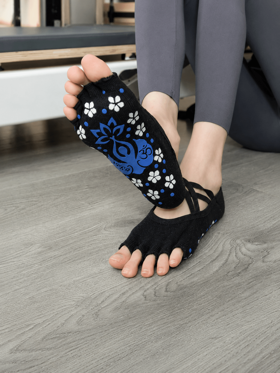 LotusGrip Five-Toe Yoga & Pilates Grip Socks - MYSILVERWIND