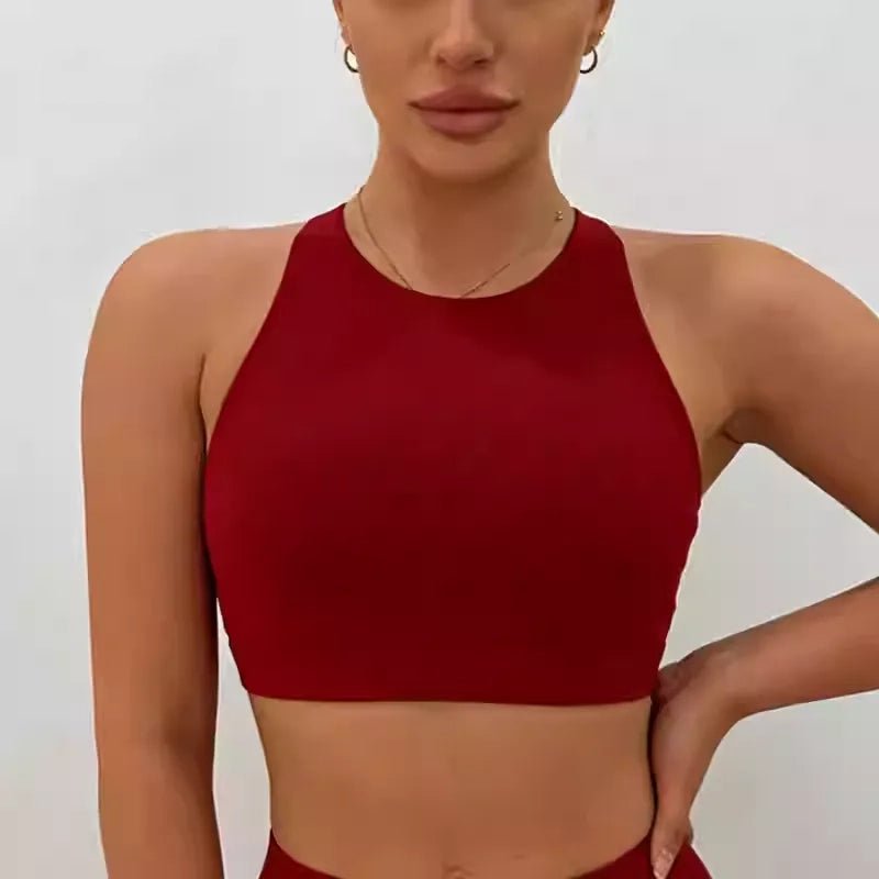 Mandala Handwoven Back Crop Top - Wine Red - MYSILVERWIND