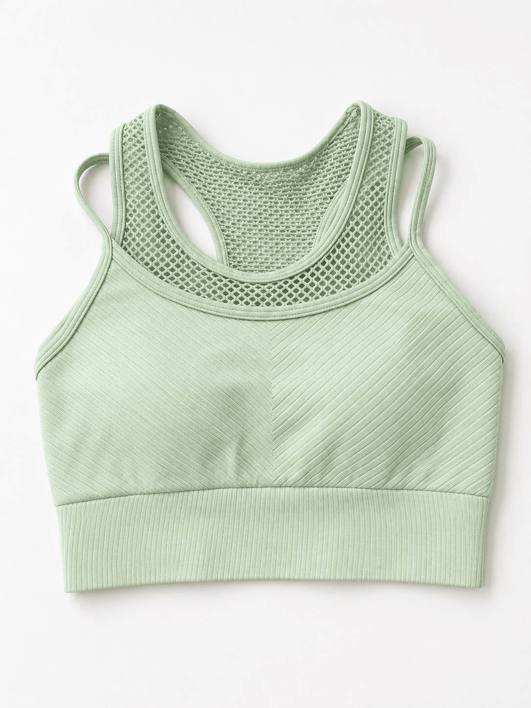 MeshMuse Breathable Seamless Padded Sports Bra - MYSILVERWIND