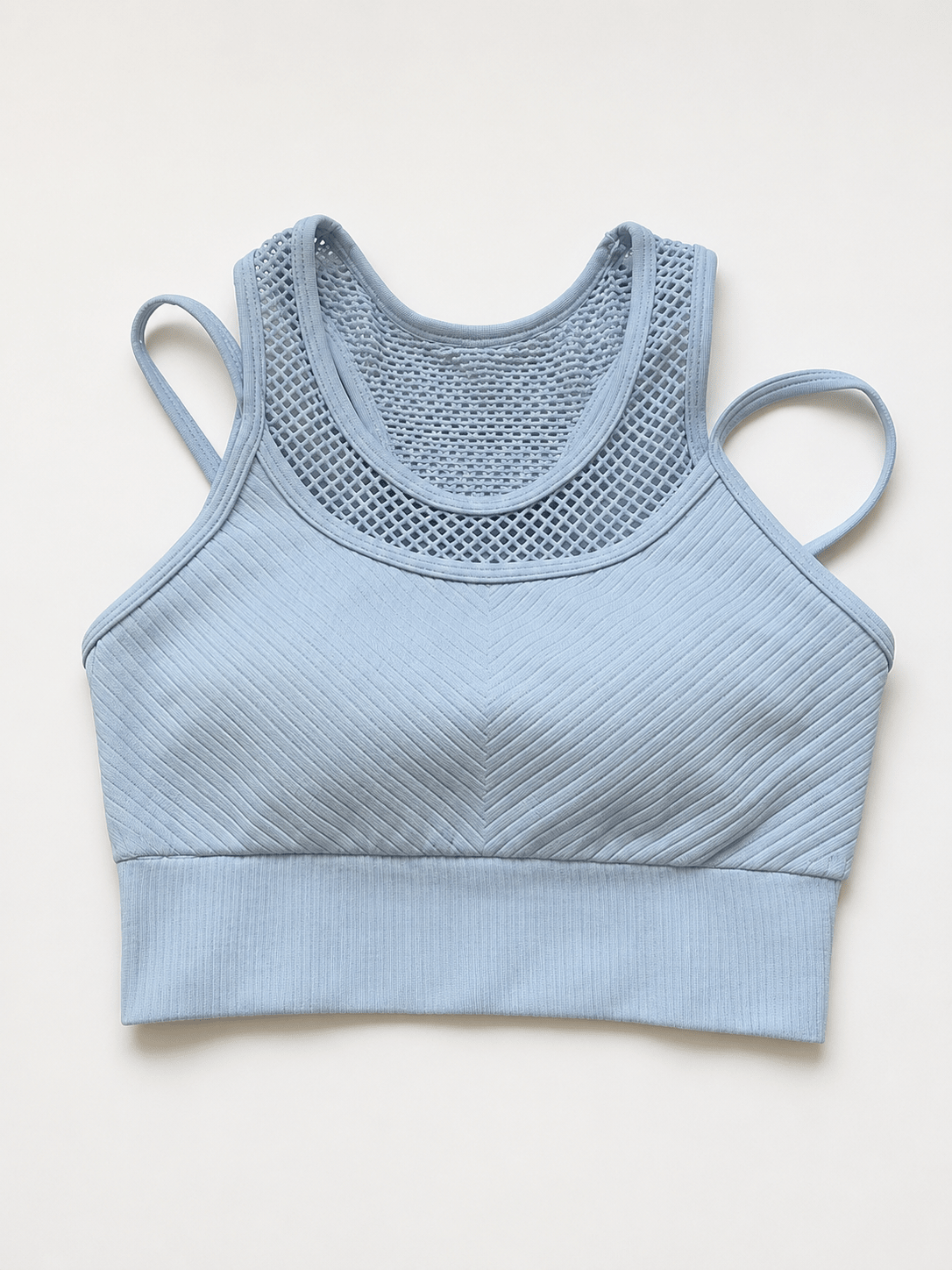 MeshMuse Breathable Seamless Padded Sports Bra - MYSILVERWIND