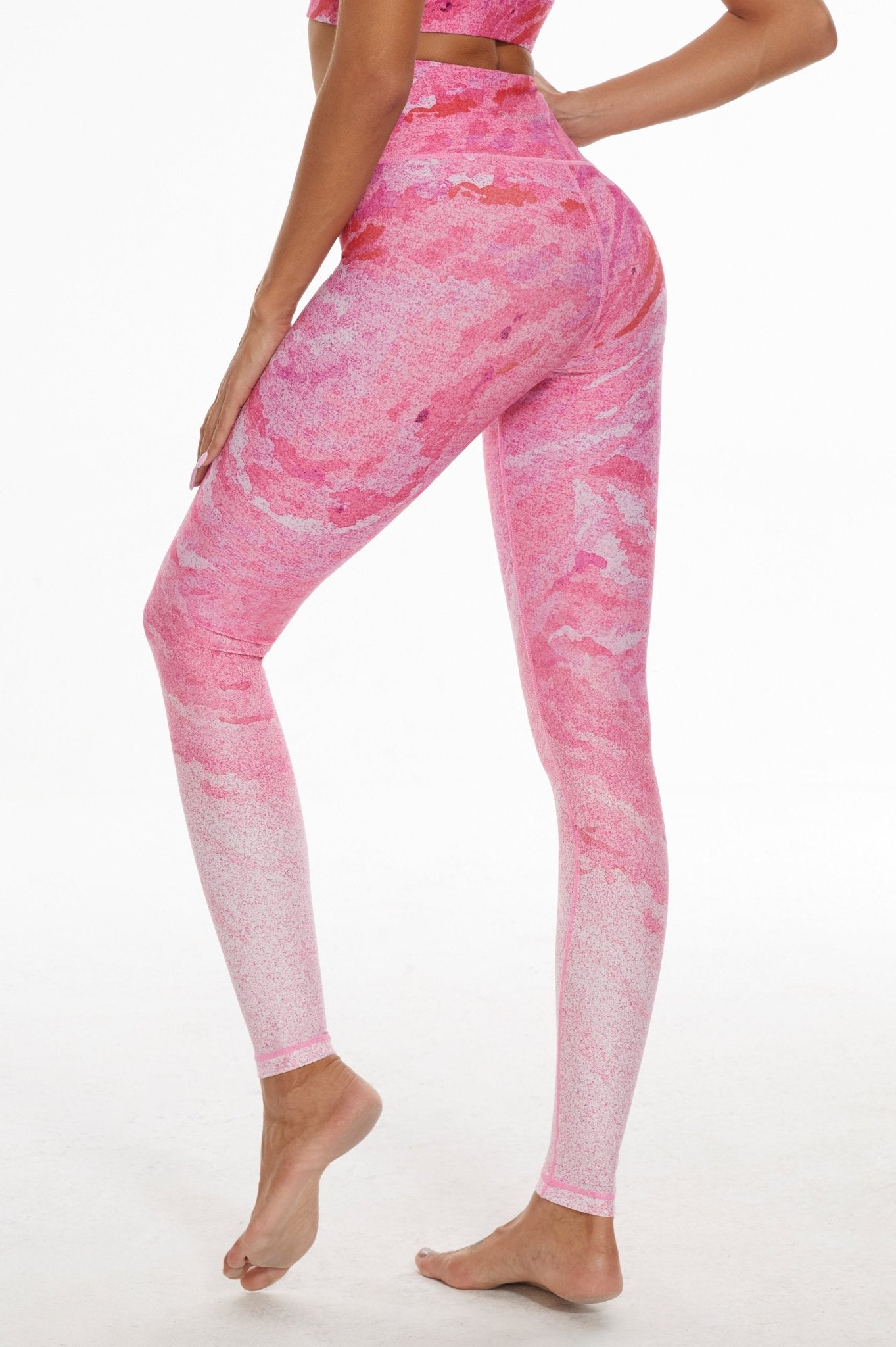 Mineral High - waisted Leggings - Pink - MYSILVERWIND