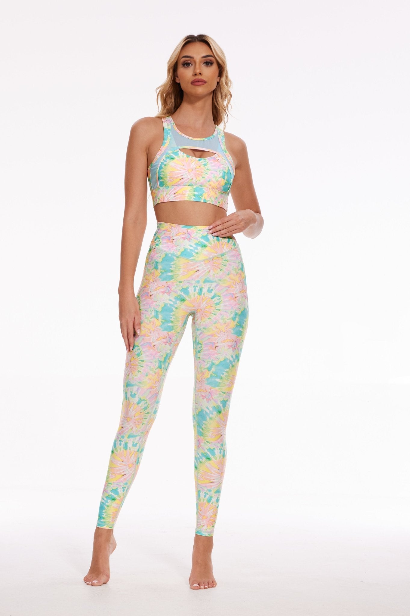Morphing Mirage Cut - out Front Mesh Sports Bra - MYSILVERWIND
