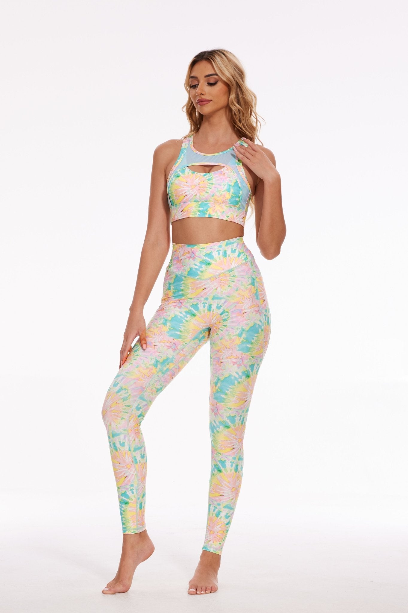 Morphing Mirage Cut - out Front Mesh Sports Bra - MYSILVERWIND