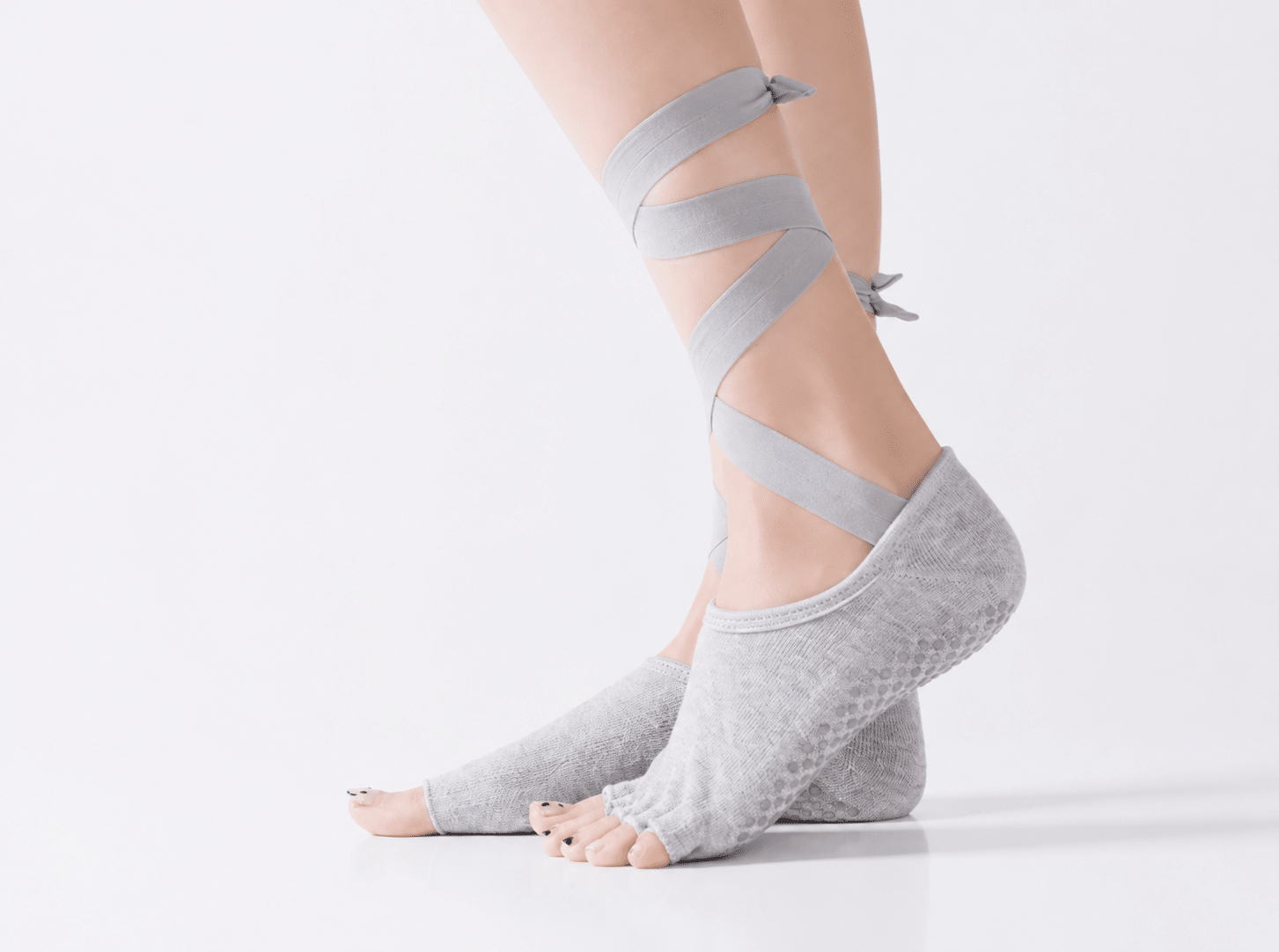 Muse Open - Toe Ballet Wrap Strap Yoga Socks - MYSILVERWIND