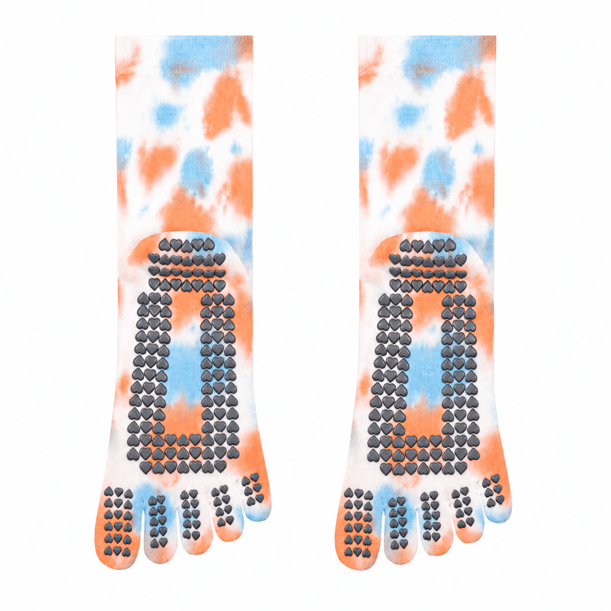 Pastel Tie - Dye Five - Toe Yoga Socks - MYSILVERWIND