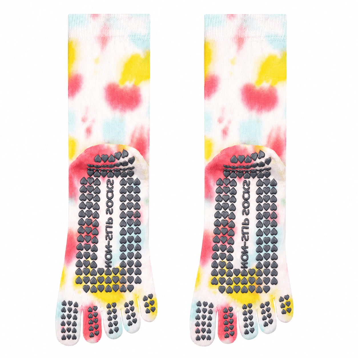 Pastel Tie - Dye Five - Toe Yoga Socks - MYSILVERWIND