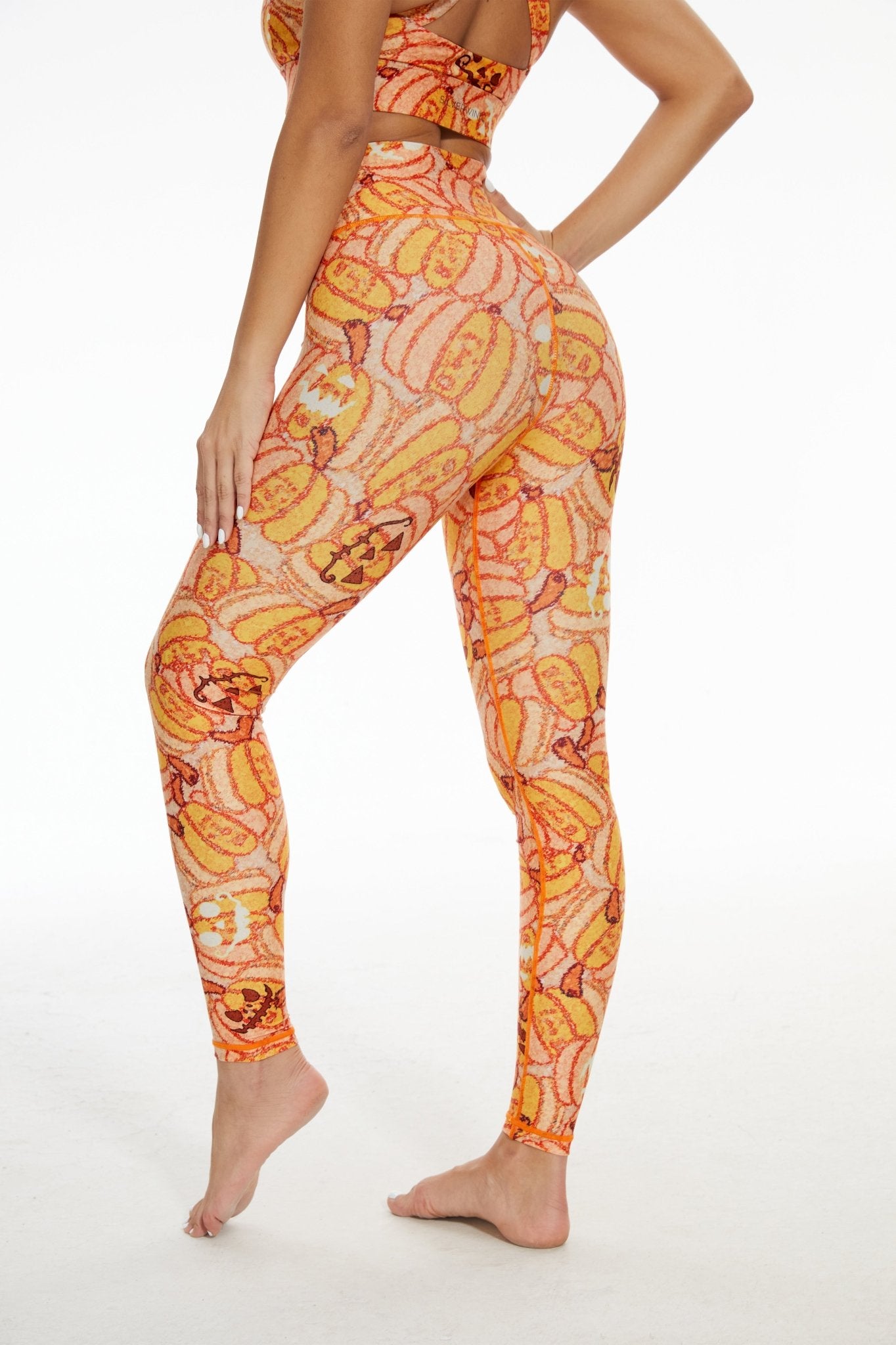 Playful Pumpkins High - waisted Leggings - MYSILVERWIND