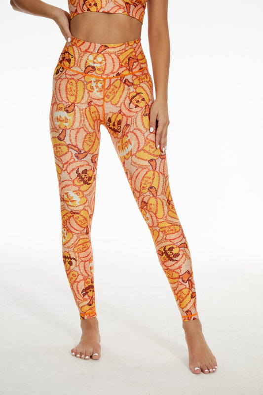Playful Pumpkins High - waisted Leggings - MYSILVERWIND