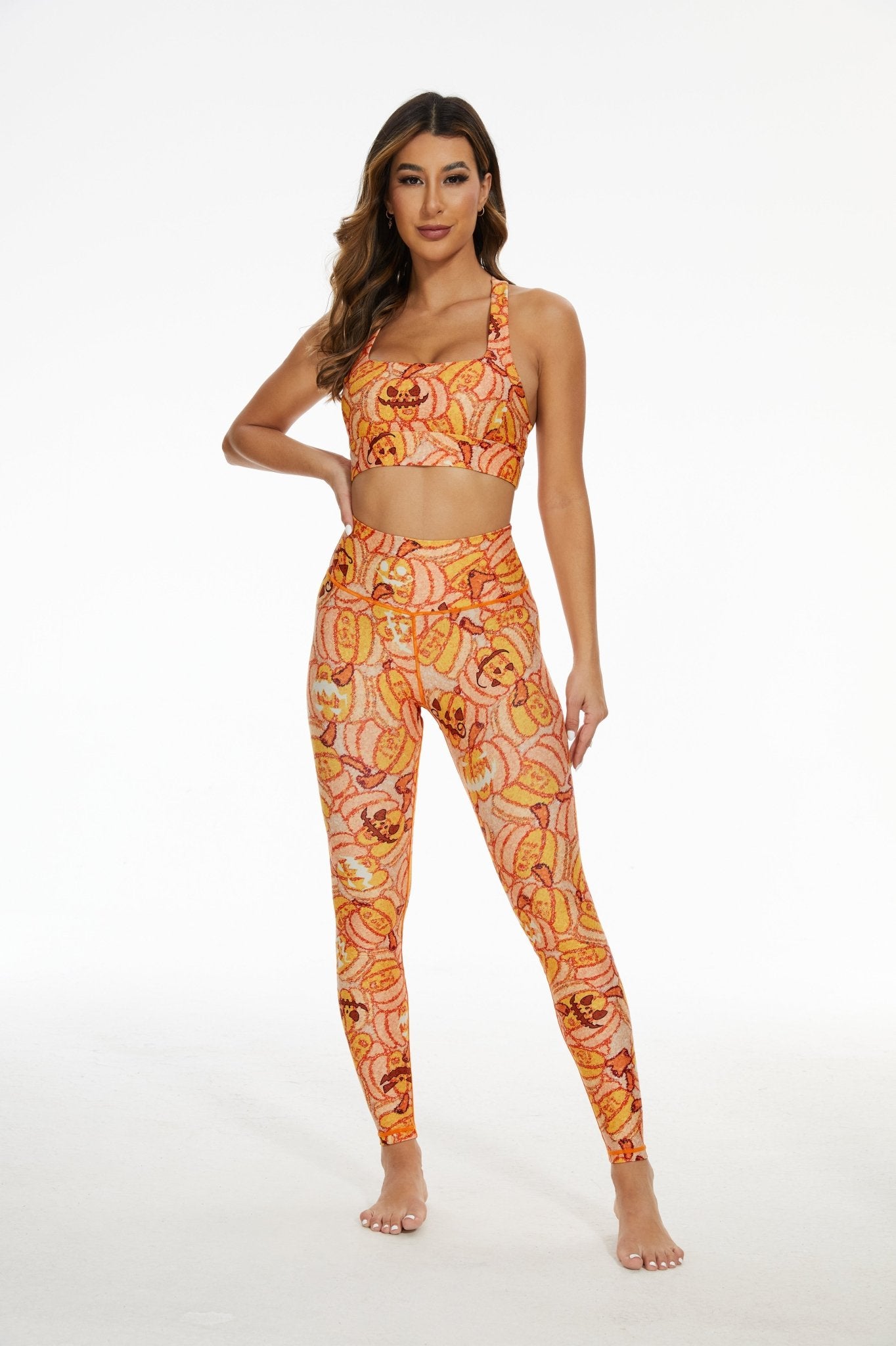 Playful Pumpkins High - waisted Leggings - MYSILVERWIND