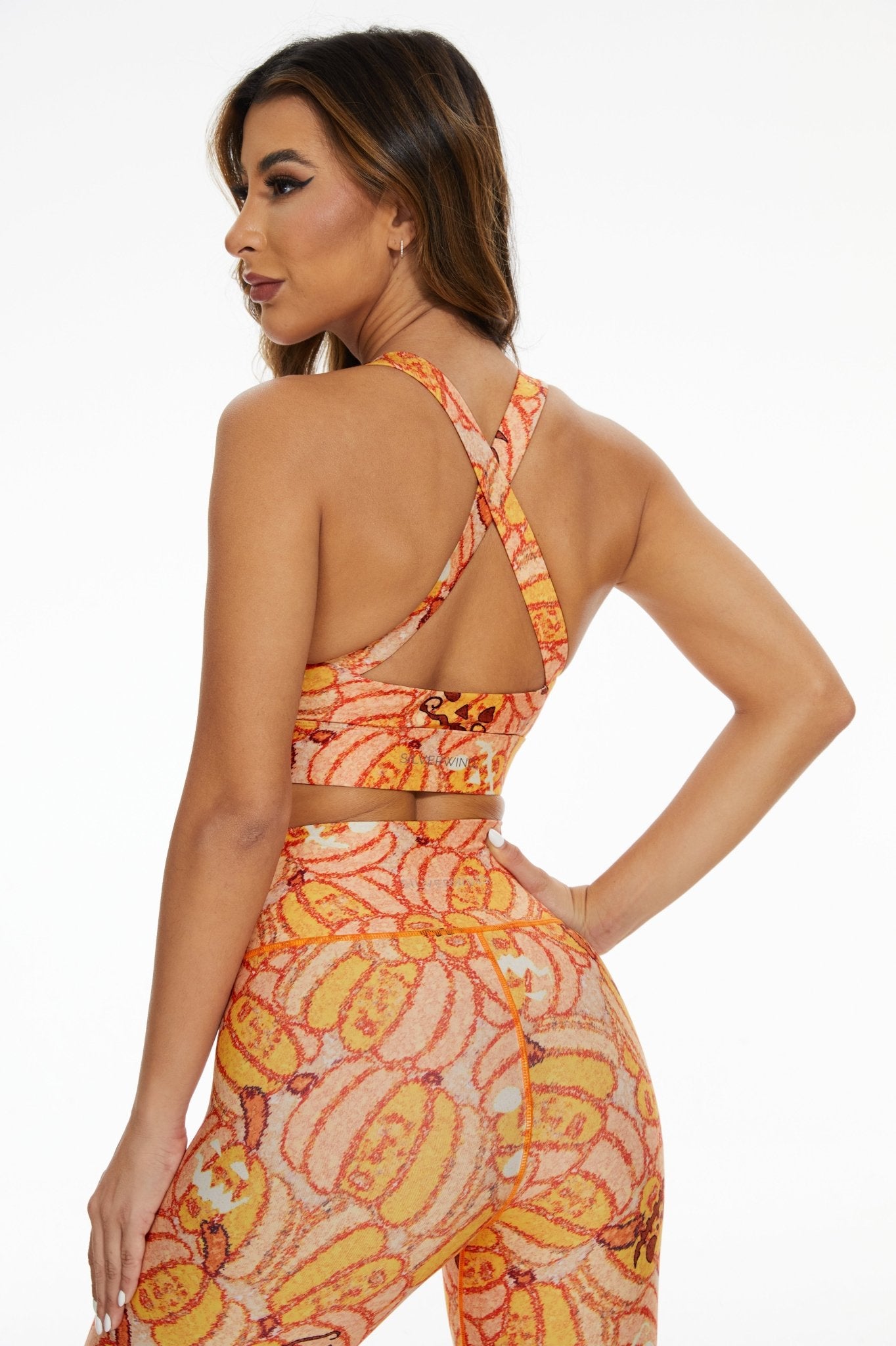 Playful Pumpkins Square Neck Bra - MYSILVERWIND