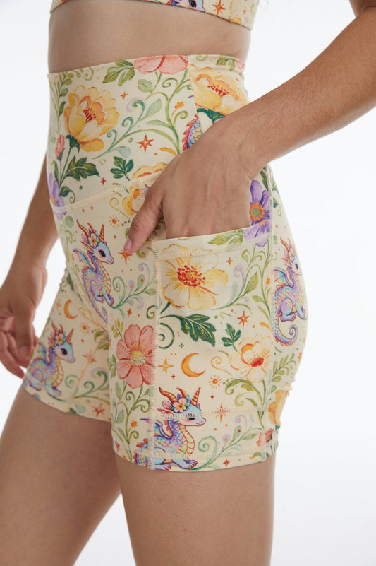 *Pre-Order* Baby Dragon High-waisted Shorts With Pockets - MYSILVERWIND