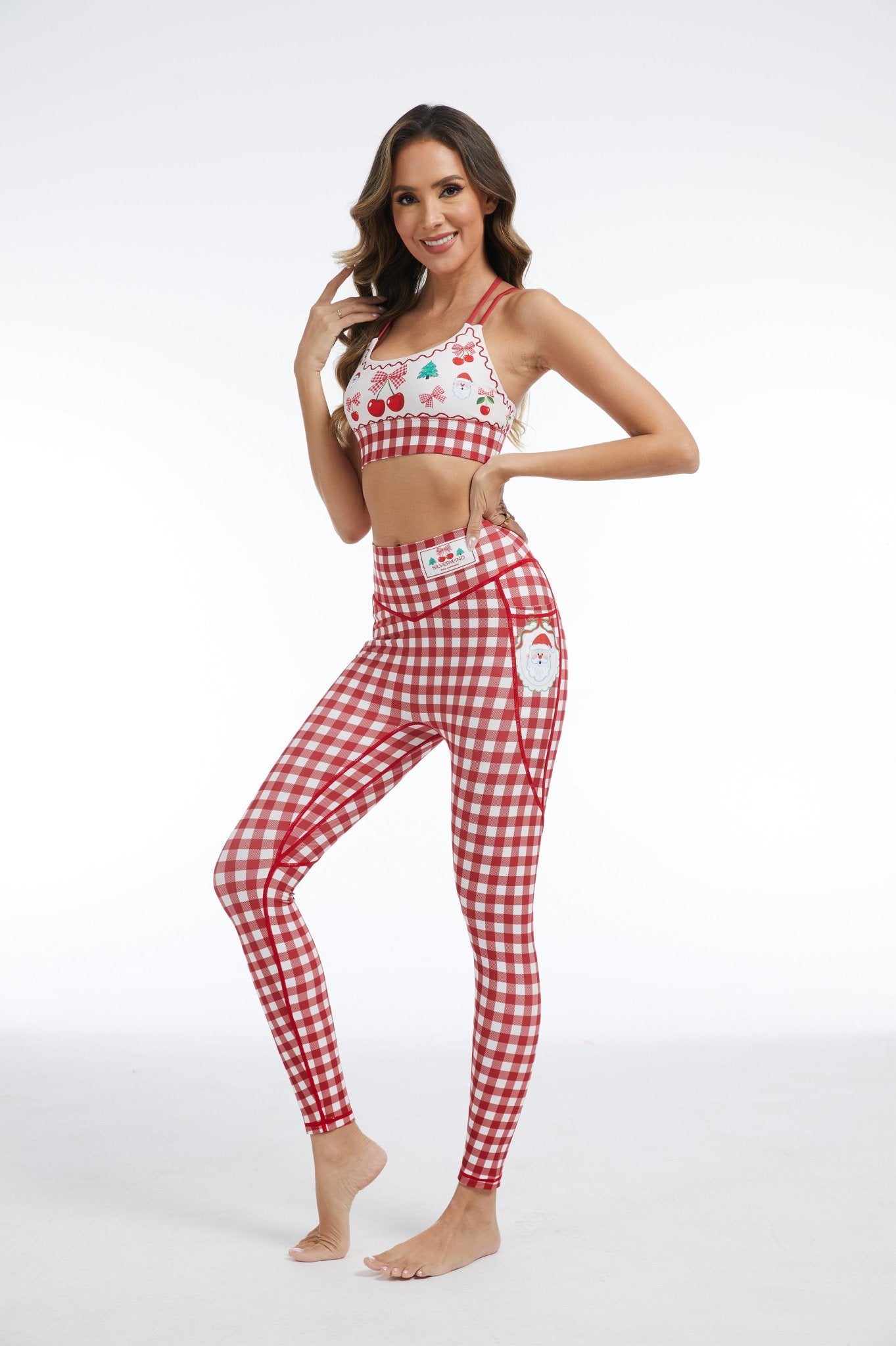 *Pre - Order* Berry Merry High - waisted Leggings With Pockets - MYSILVERWIND