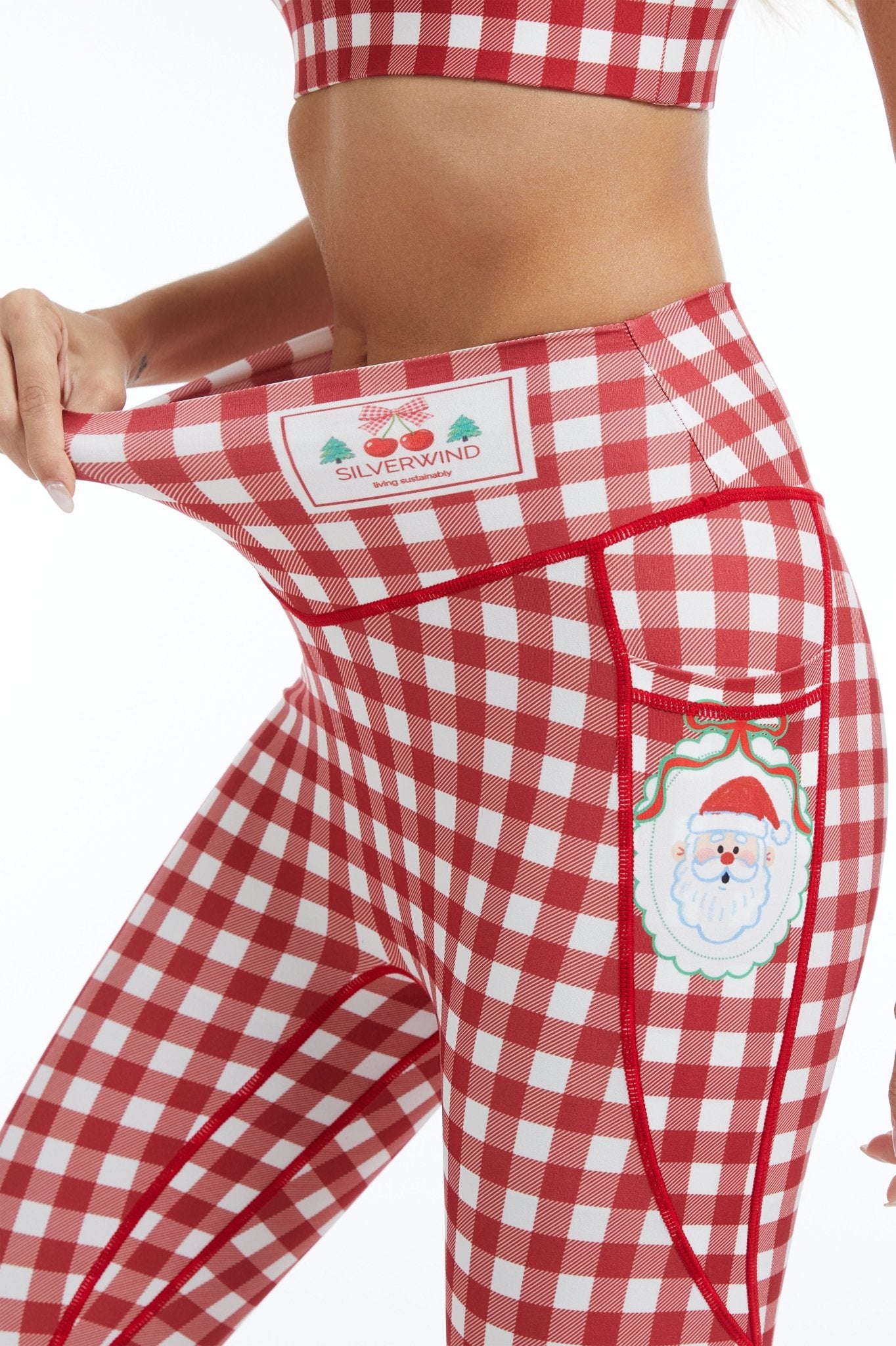 *Pre - Order* Berry Merry High - waisted Leggings With Pockets - MYSILVERWIND