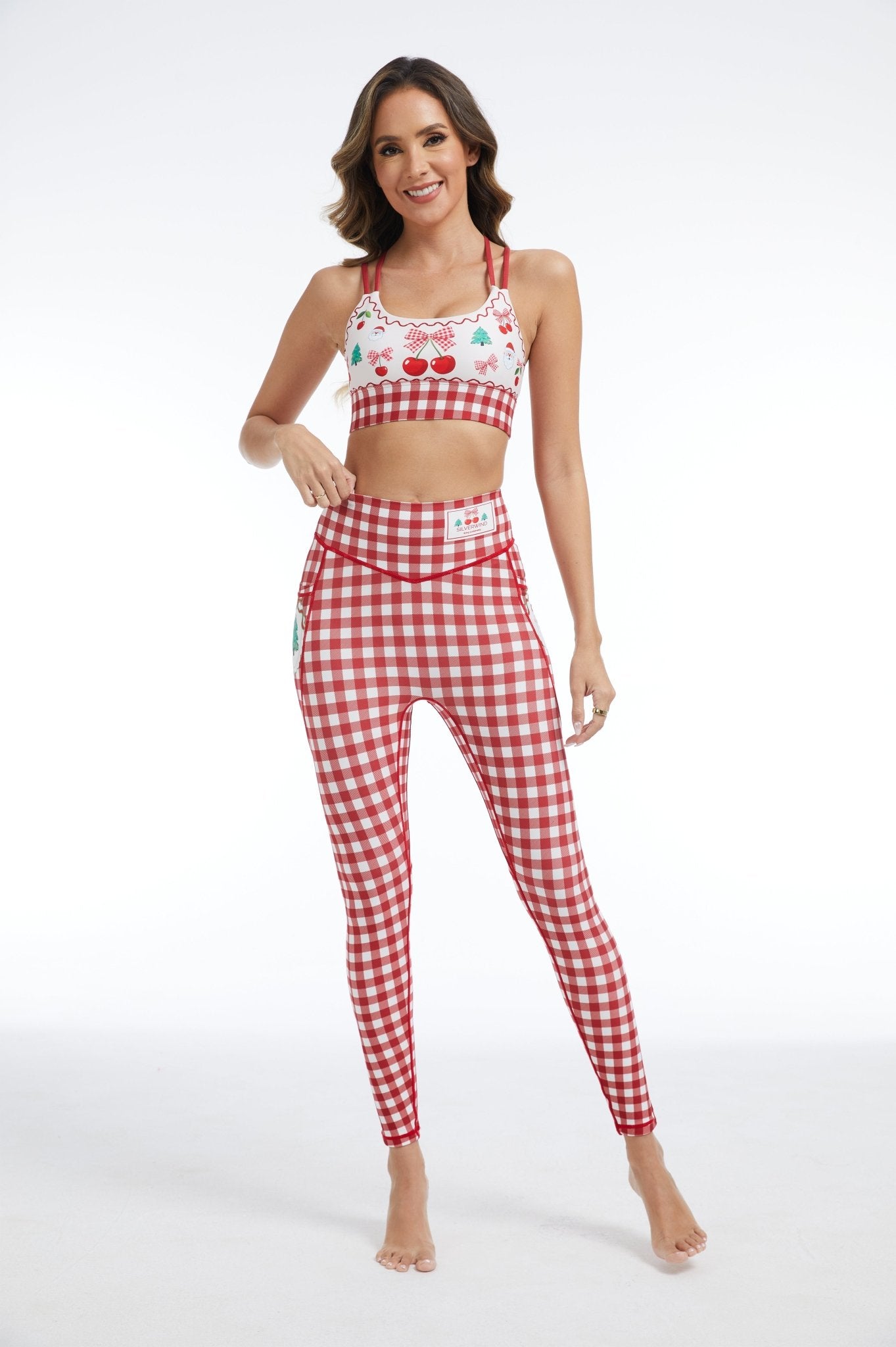 *Pre - Order* Berry Merry High - waisted Leggings With Pockets - MYSILVERWIND