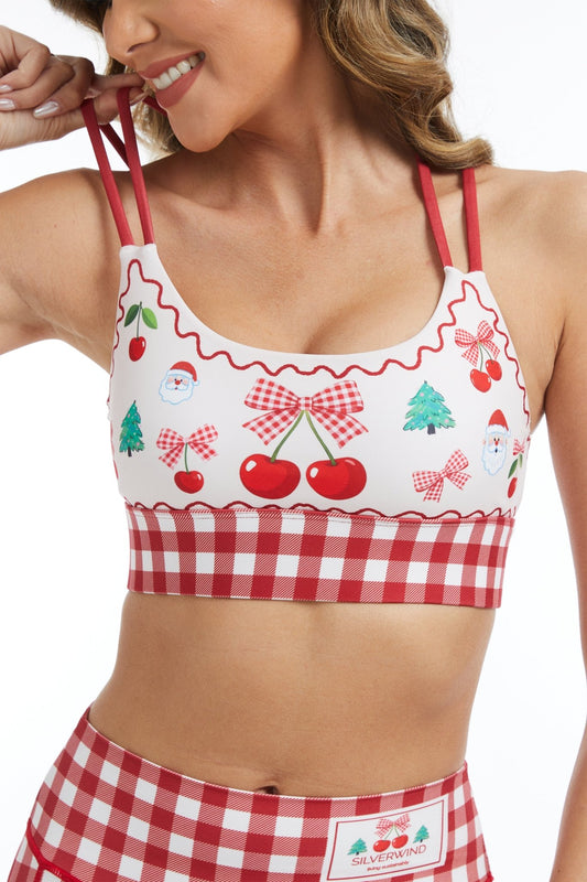 *Pre - Order* Berry Merry Strappy Sports Bra - MYSILVERWIND