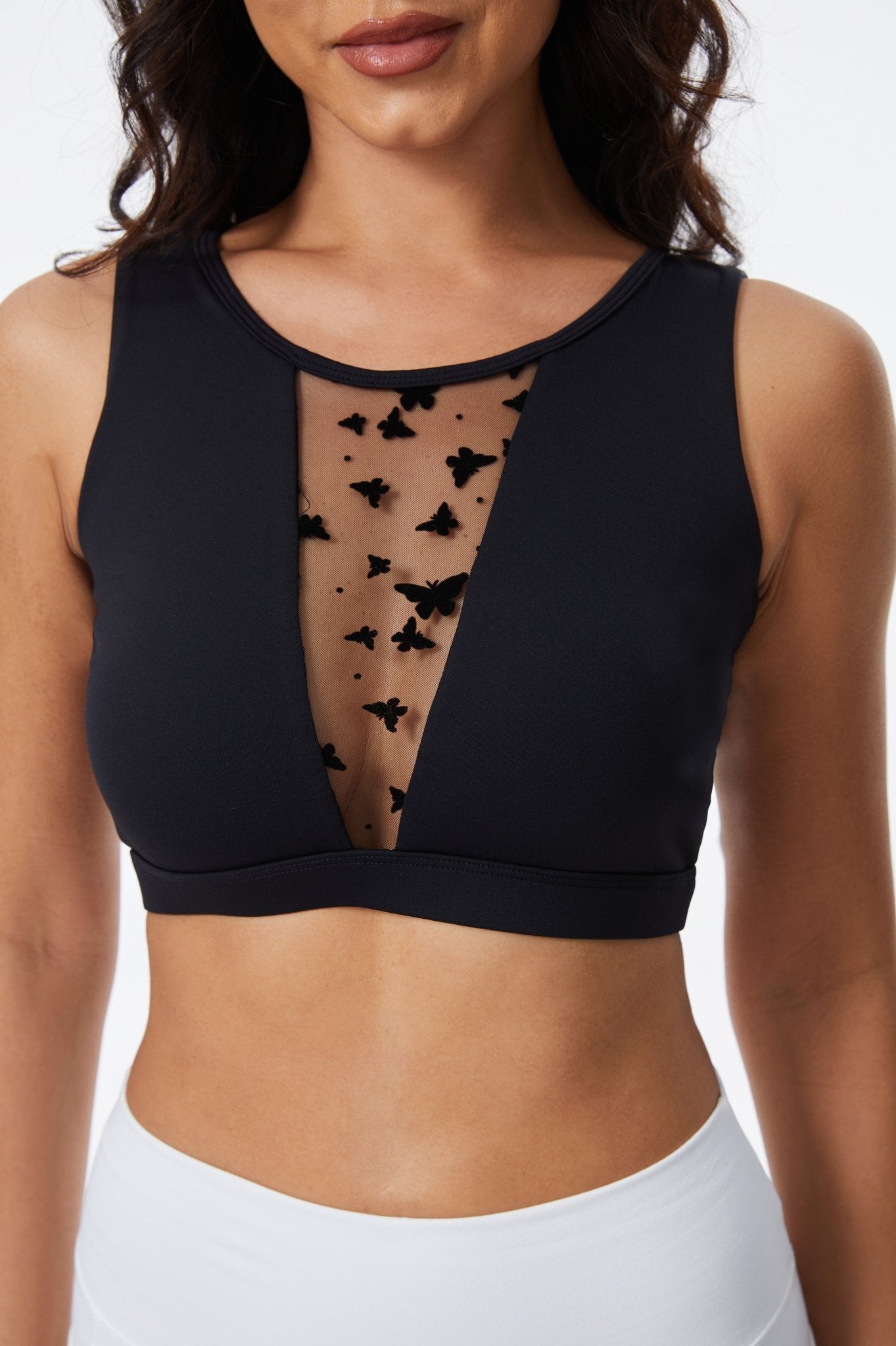 *Pre - order* Butterfly Kiss Mesh Bra - Vintage Black - MYSILVERWIND