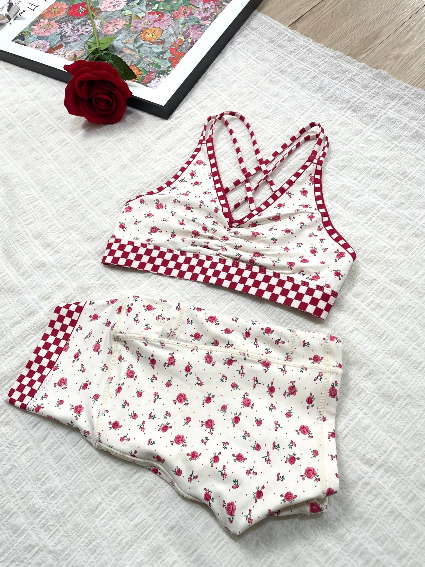 *Pre - Order* Checker Rose Limited Workout Set - MYSILVERWIND