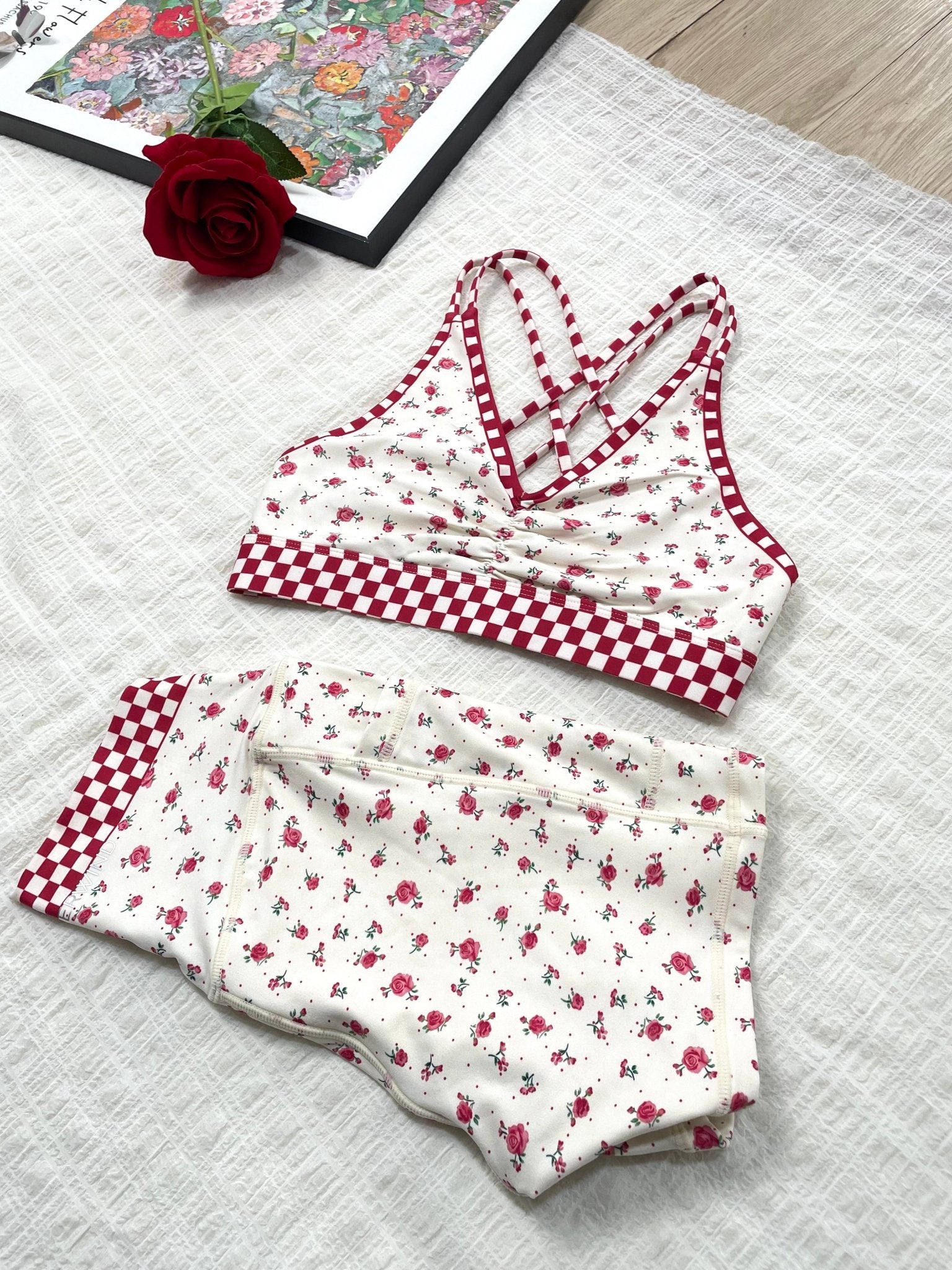 *Pre - Order* Checker Rose Limited Workout Set - MYSILVERWIND