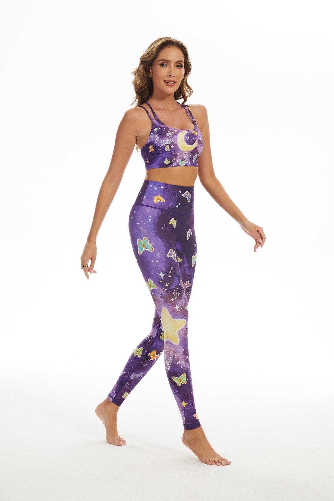 *Pre - Order* Cosmic Butterfly High - waisted Leggings - MYSILVERWIND