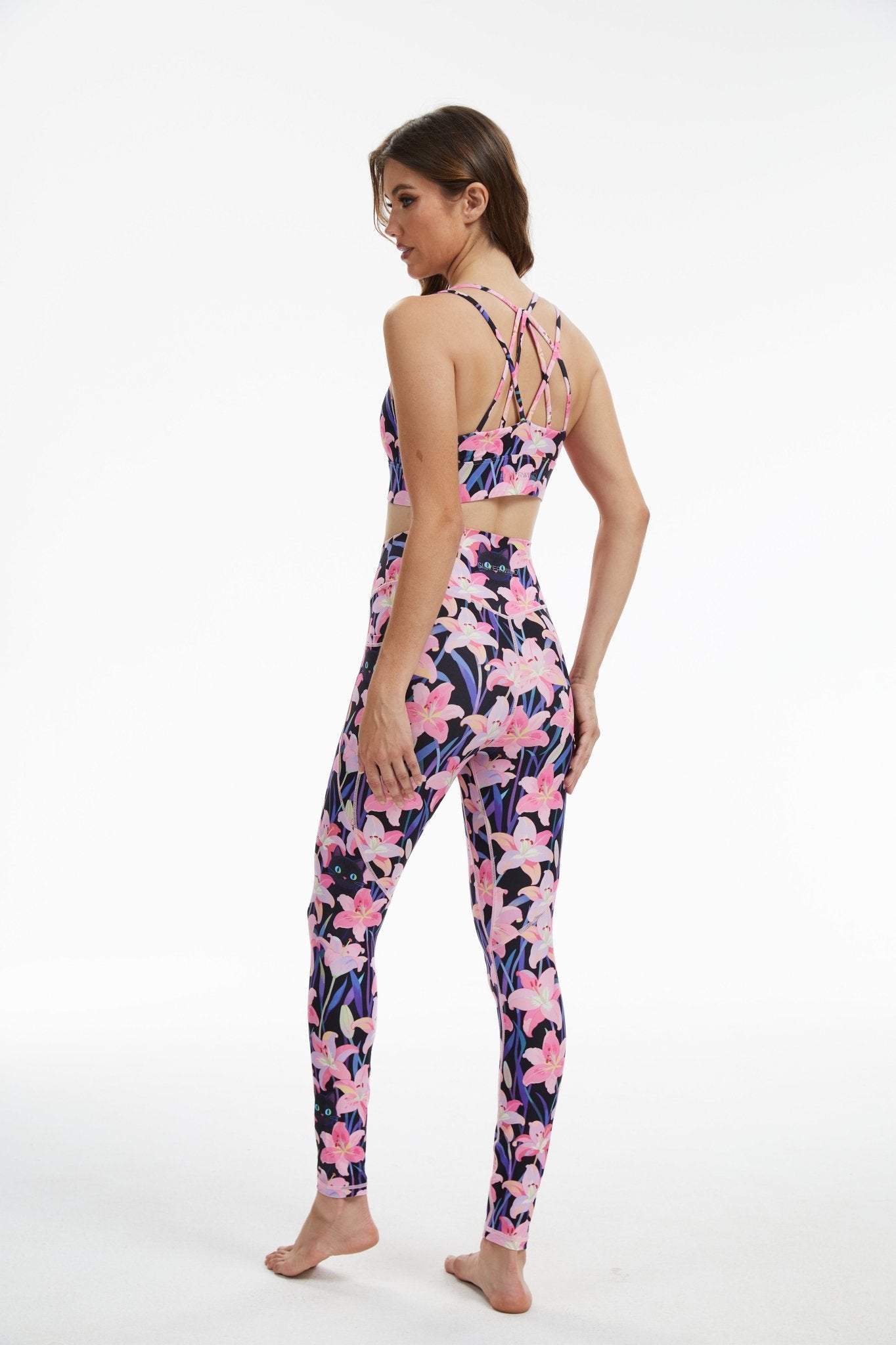 *Pre - Order* Enchanted Lily Cat Strappy Sports Bra - MYSILVERWIND