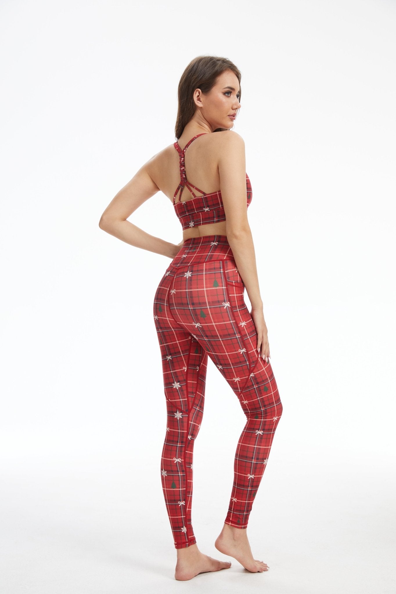*Pre - Order* Festive Tartan High - waisted Leggings - MYSILVERWIND