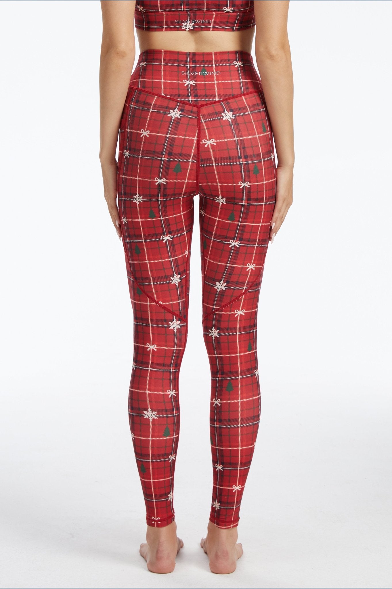 *Pre - Order* Festive Tartan High - waisted Leggings - MYSILVERWIND