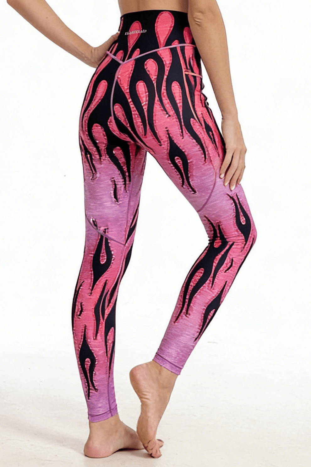 *Pre - Order* Flame High - waisted Leggings With Pockets - Purple - MYSILVERWIND