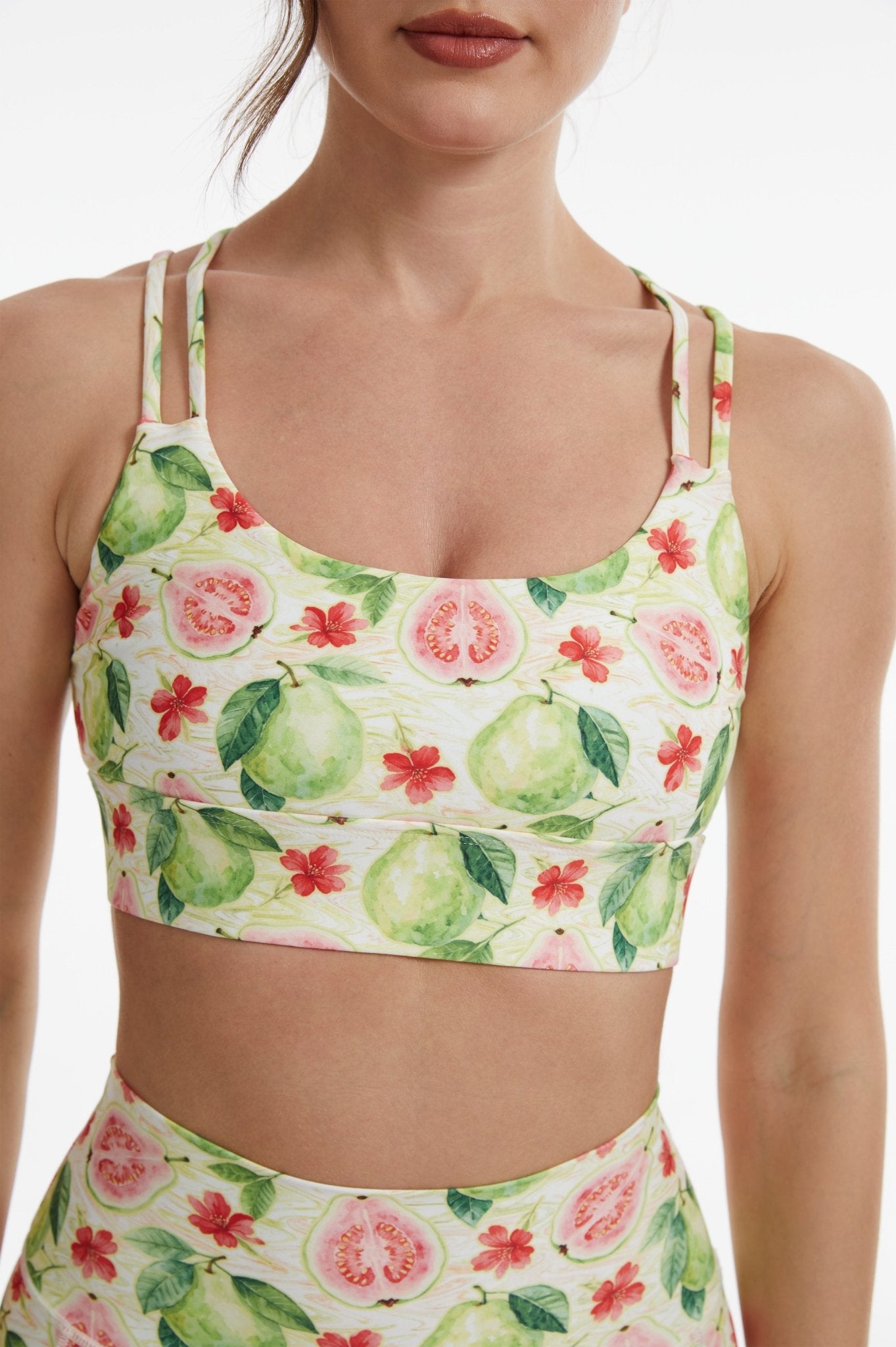 *Pre-Order* Guava Strappy Sports Bra - MYSILVERWIND