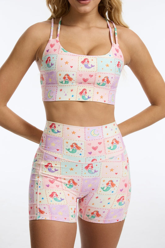 *Pre-Order* Little Mermaid Strappy Sports Bra - MYSILVERWIND