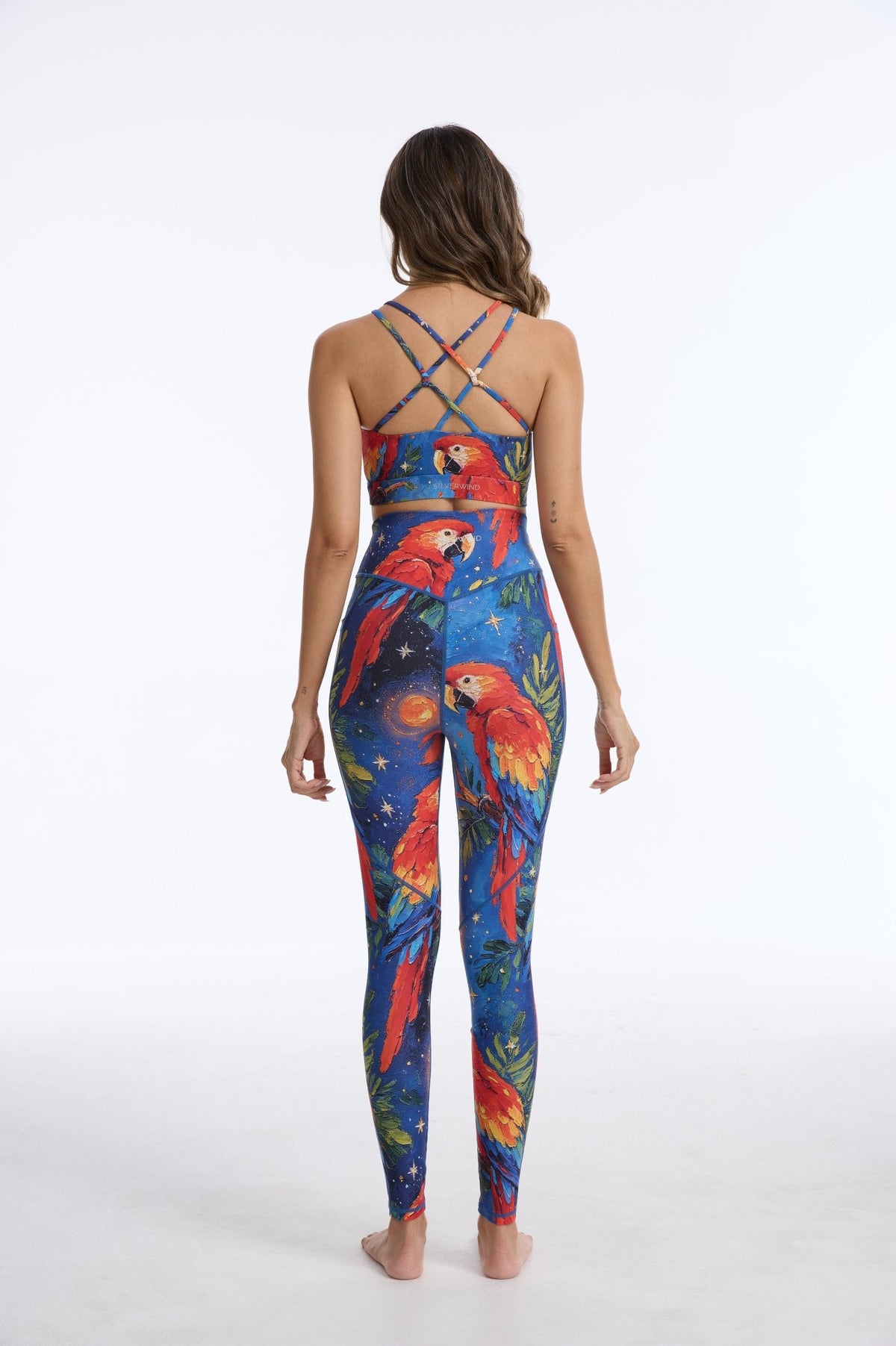 *Pre-Order* Midnight Macaw Criss Cross Tank Top Bra - MYSILVERWIND