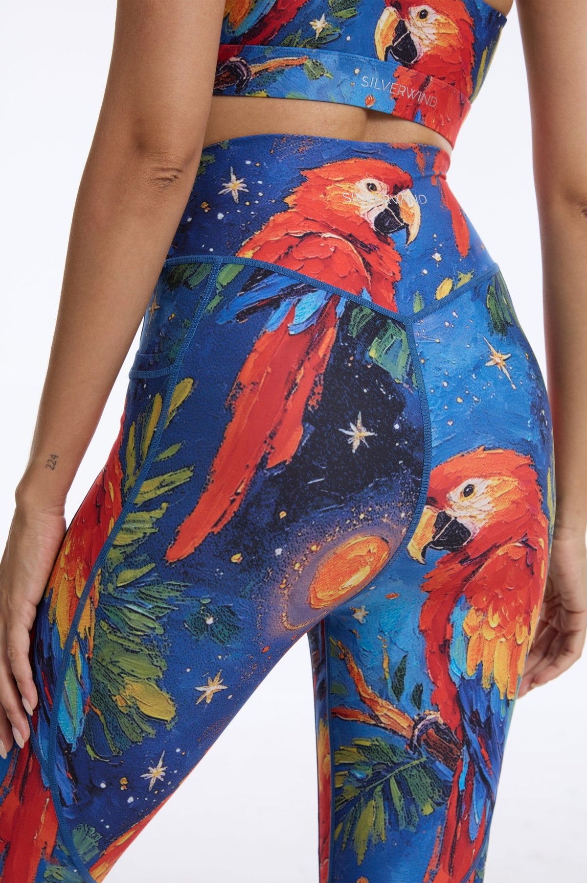 *Pre-Order* Midnight Macaw High-waisted Leggings with Pockets - MYSILVERWIND