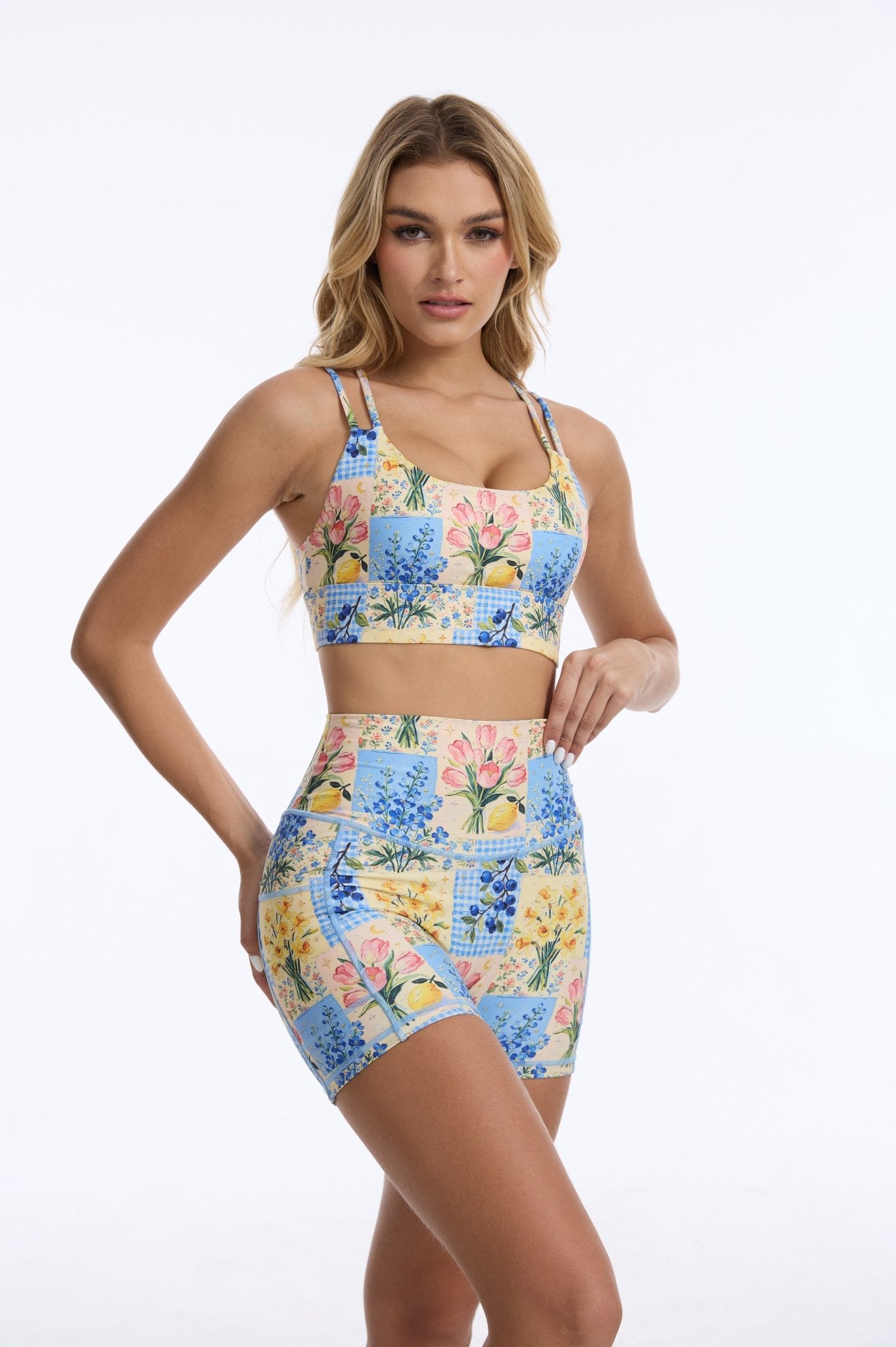 *Pre-Order* Porcelain Garden High-waisted Shorts With Pockets - MYSILVERWIND